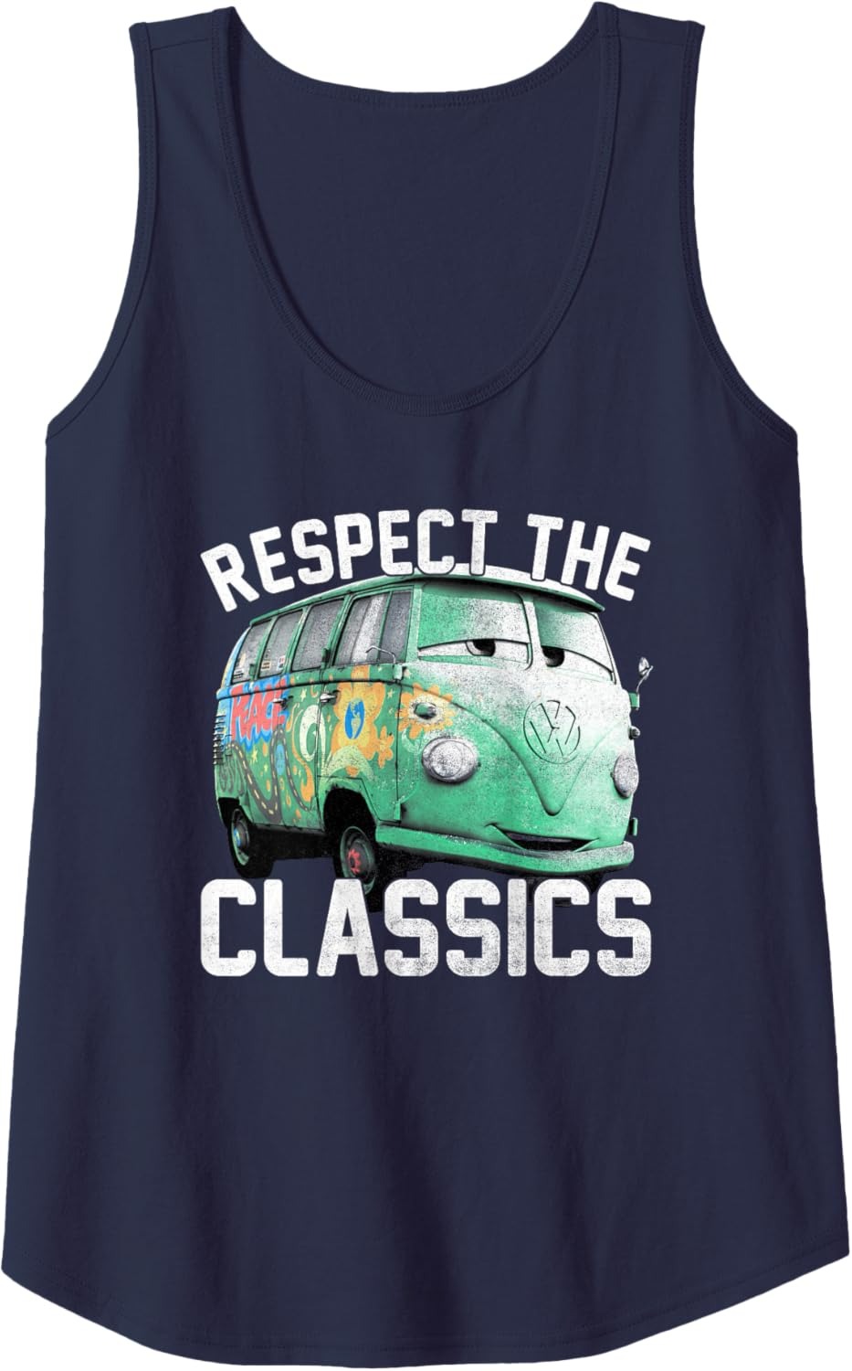 VW Bus Graphic Tank Top Respect The Classics Sleeveless Shirt