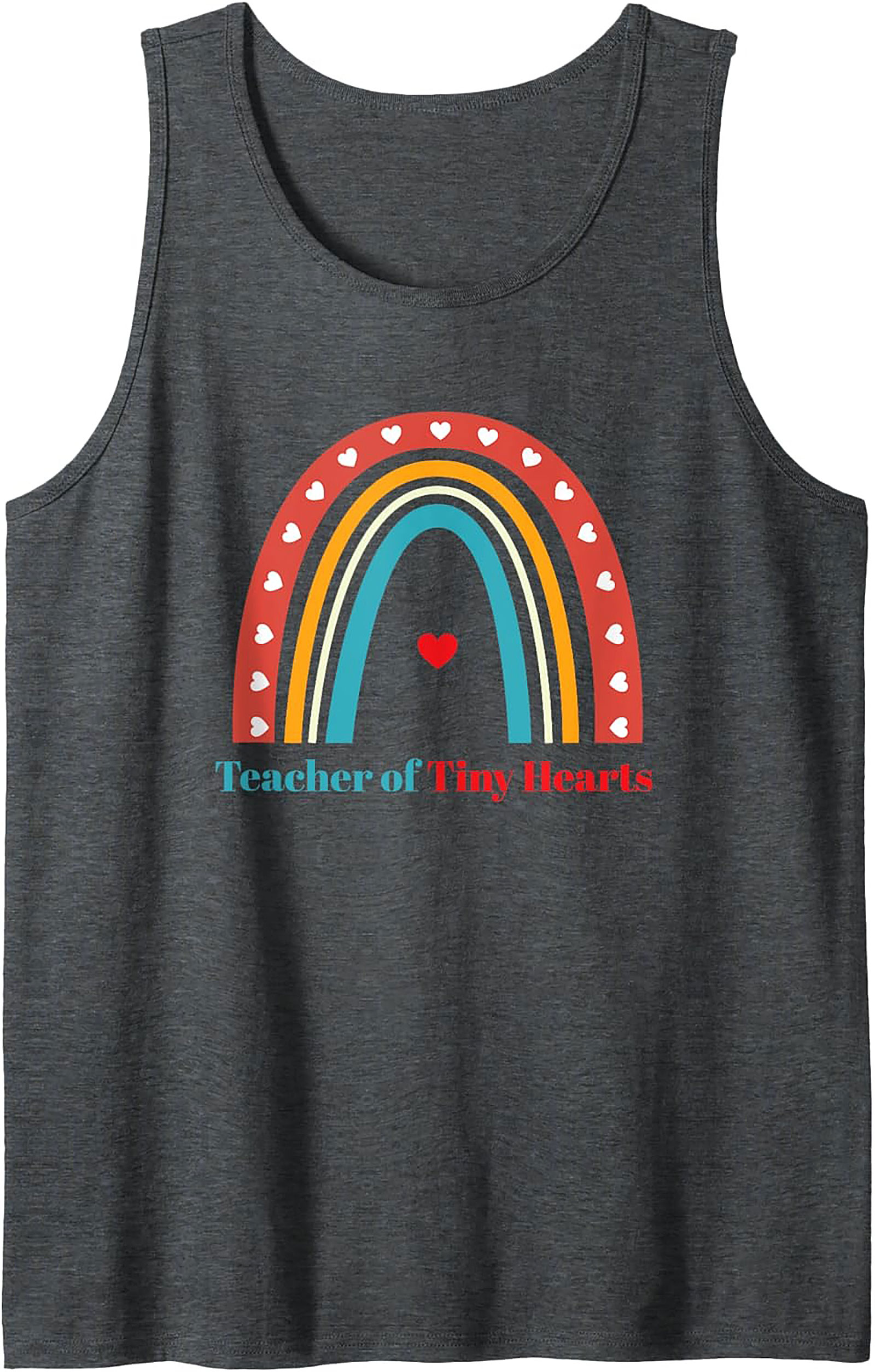Teacher of Tiny Hearts Graphic Tank Top Educator Gift