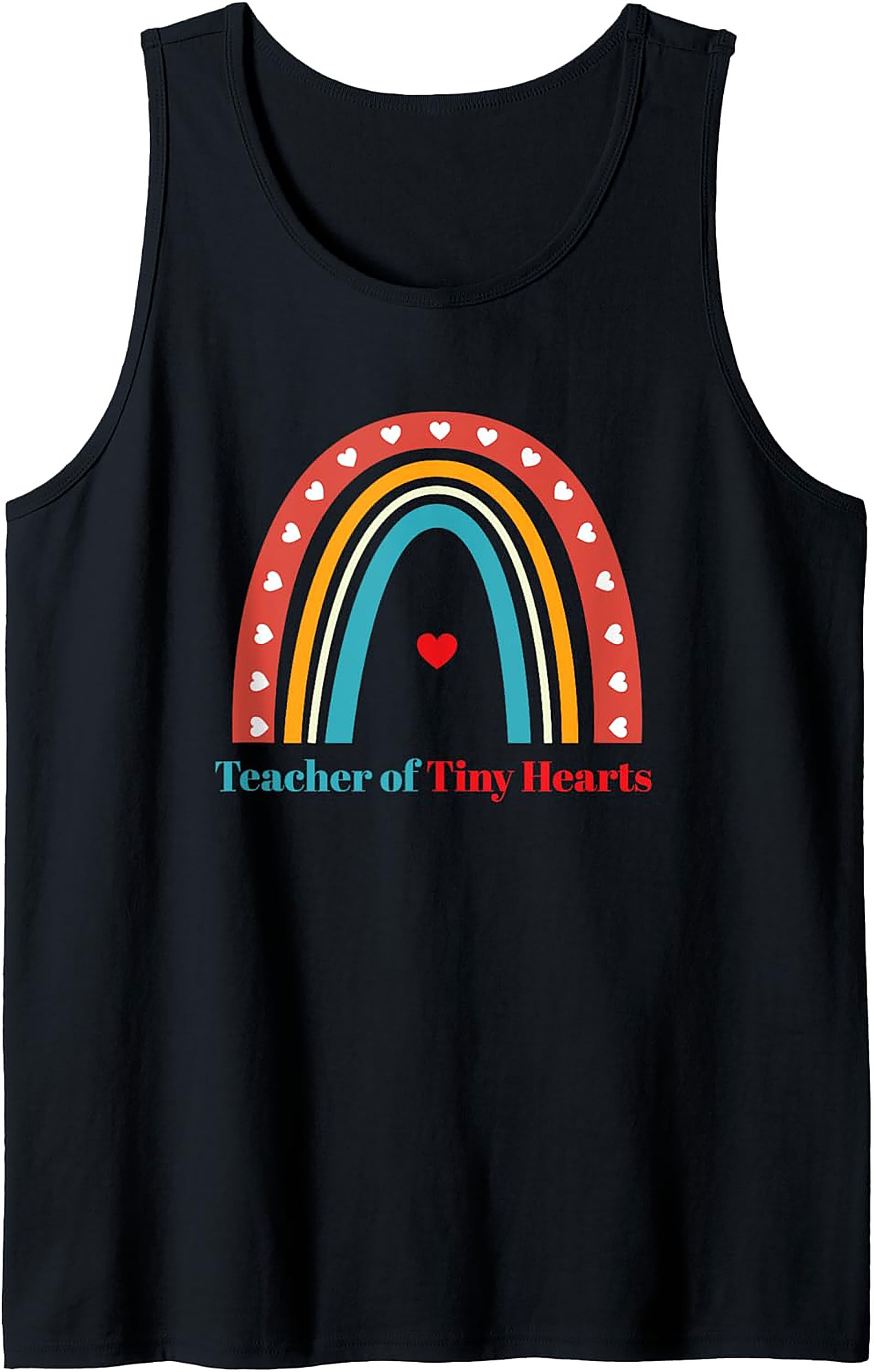 Teacher of Tiny Hearts Graphic Tank Top Educator Gift