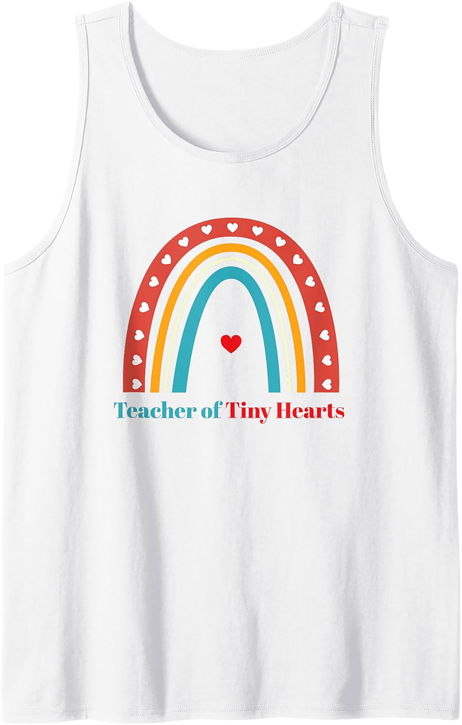 Teacher of Tiny Hearts Graphic Tank Top Educator Gift