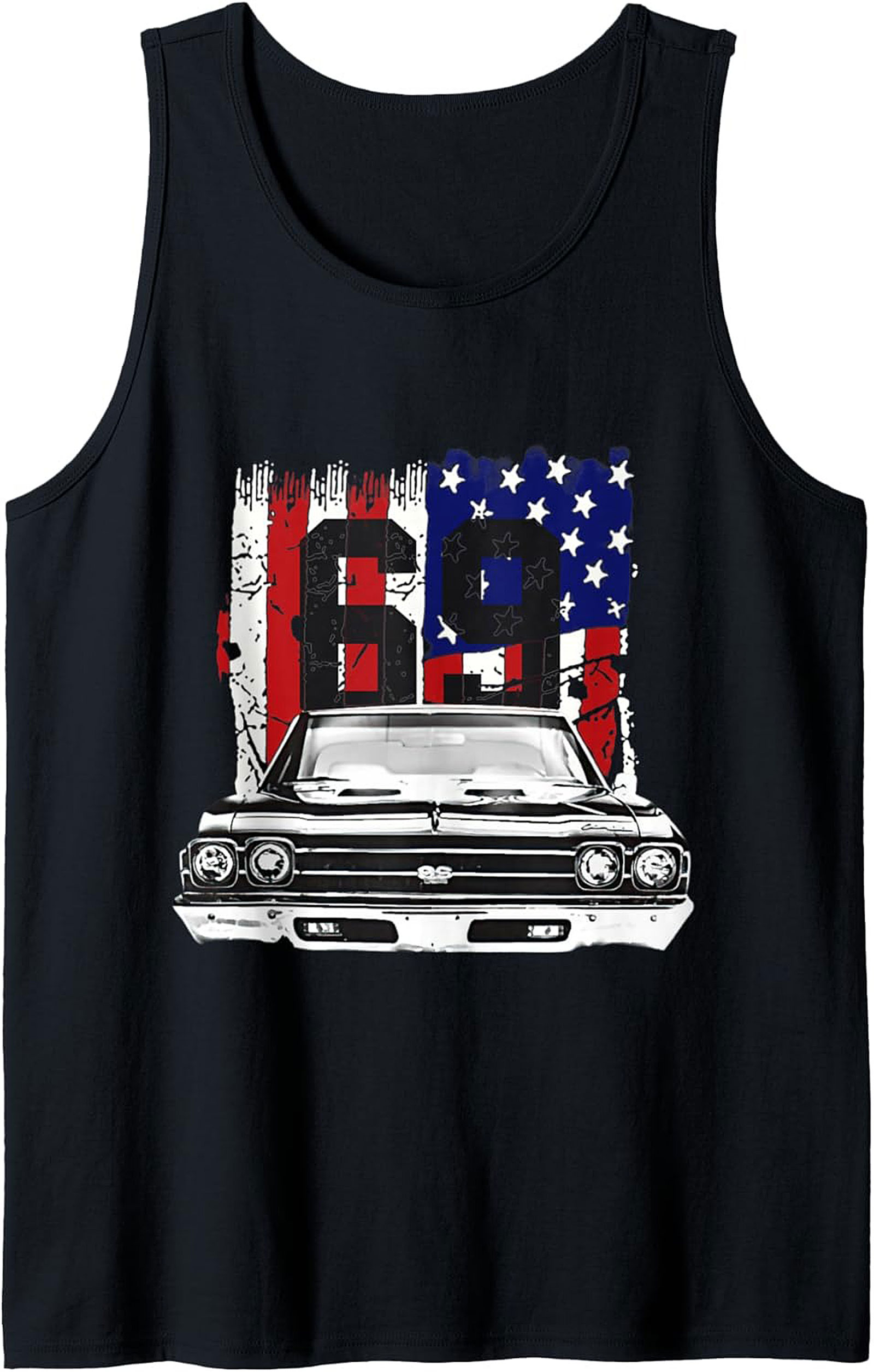 1969 Muscle Car Graphic Tank Top Chevelle SS Sleeveless Shirt