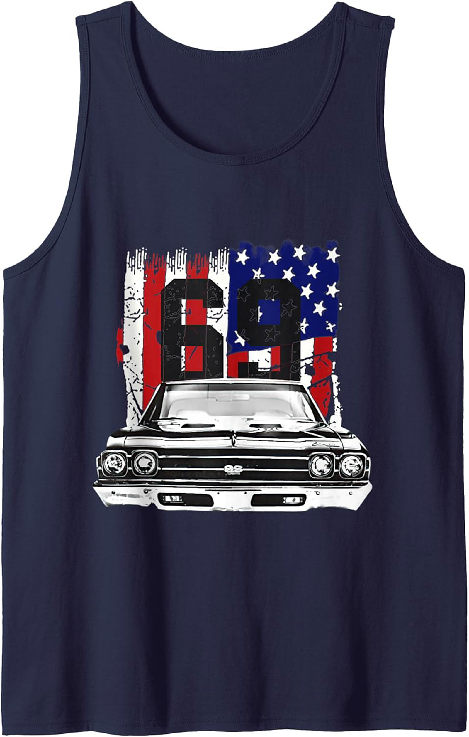 1969 Muscle Car Graphic Tank Top Chevelle SS Sleeveless Shirt