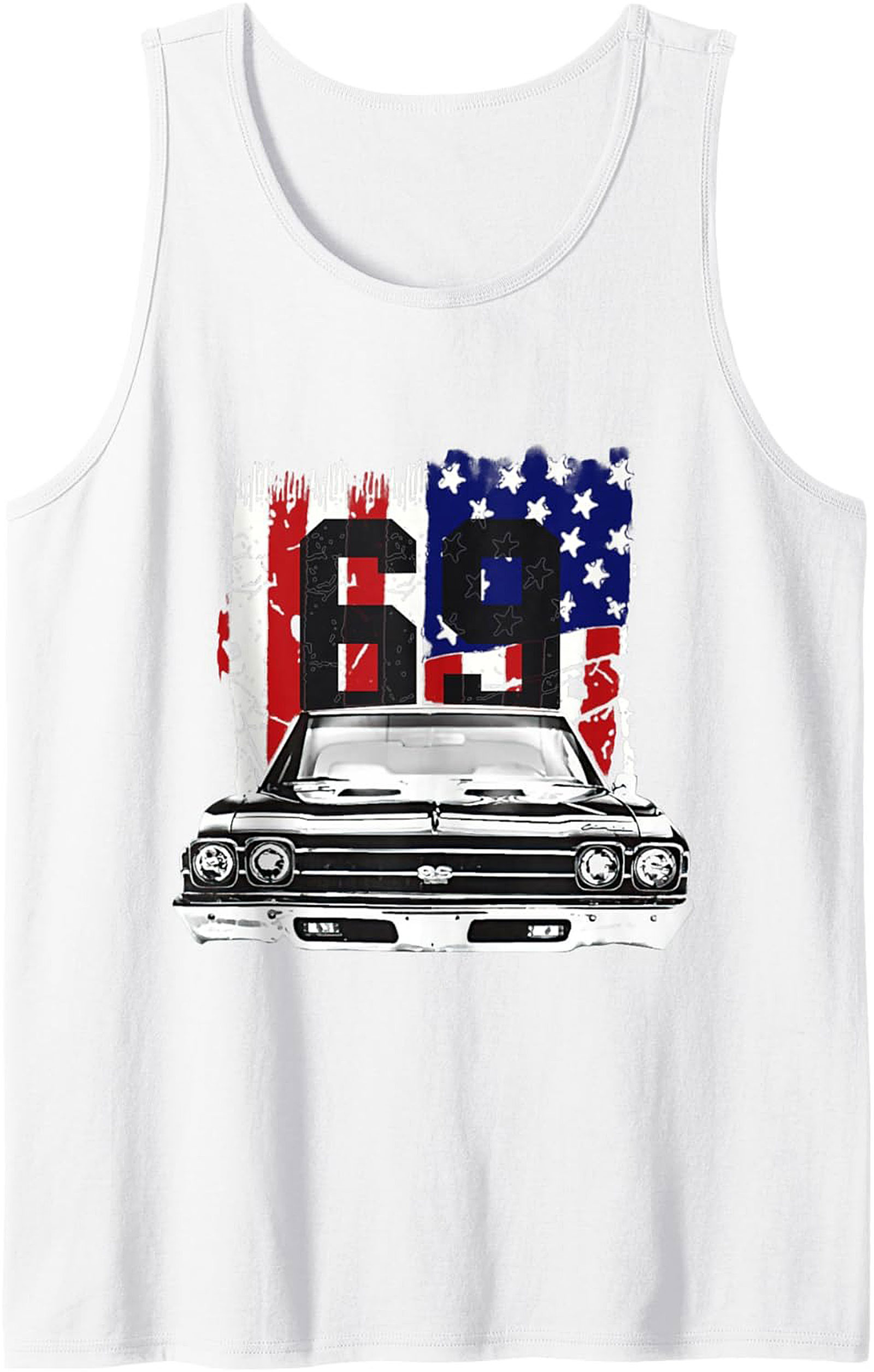 1969 Muscle Car Graphic Tank Top Chevelle SS Sleeveless Shirt