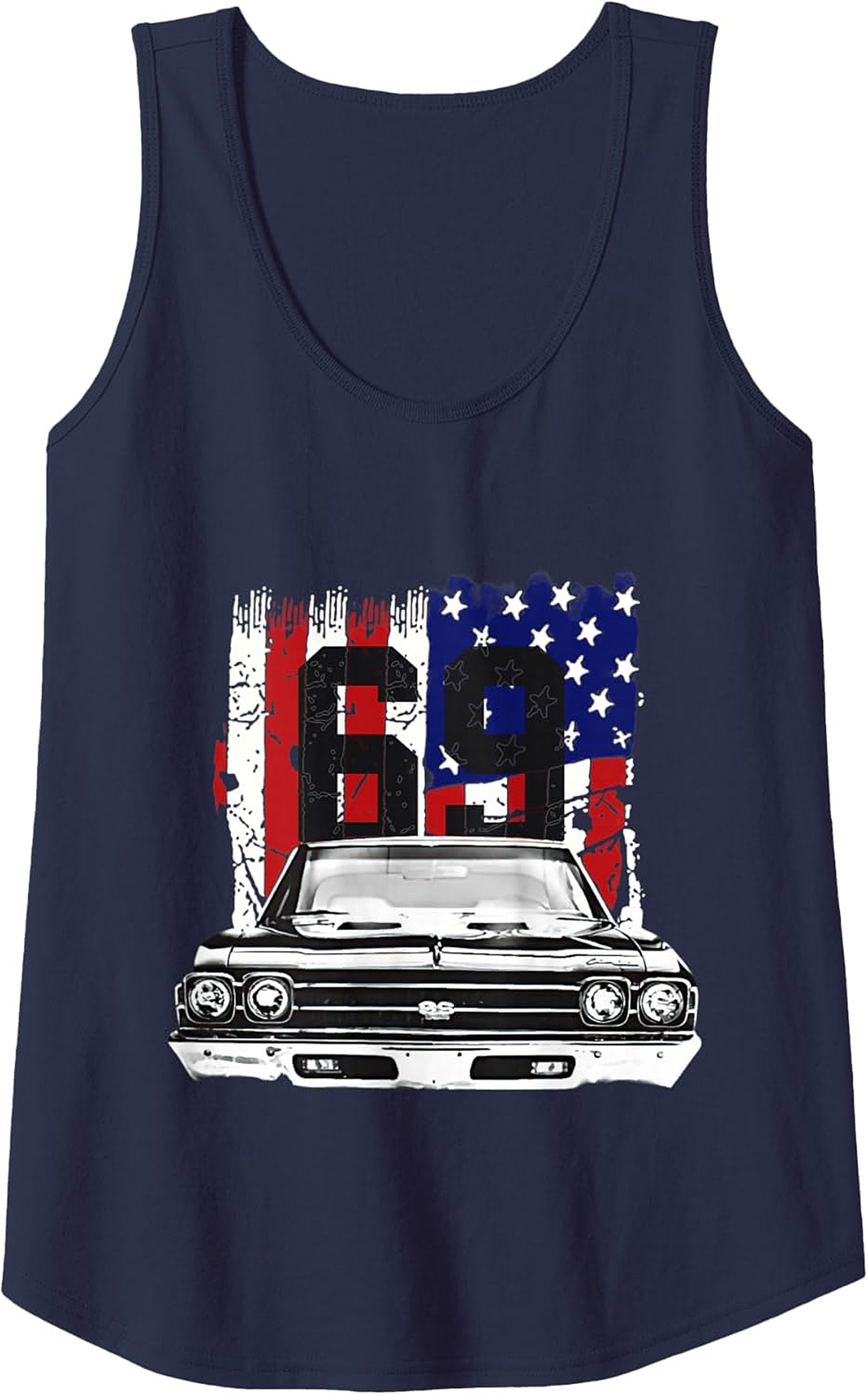 1969 Muscle Car Graphic Tank Top Chevelle SS Sleeveless Shirt