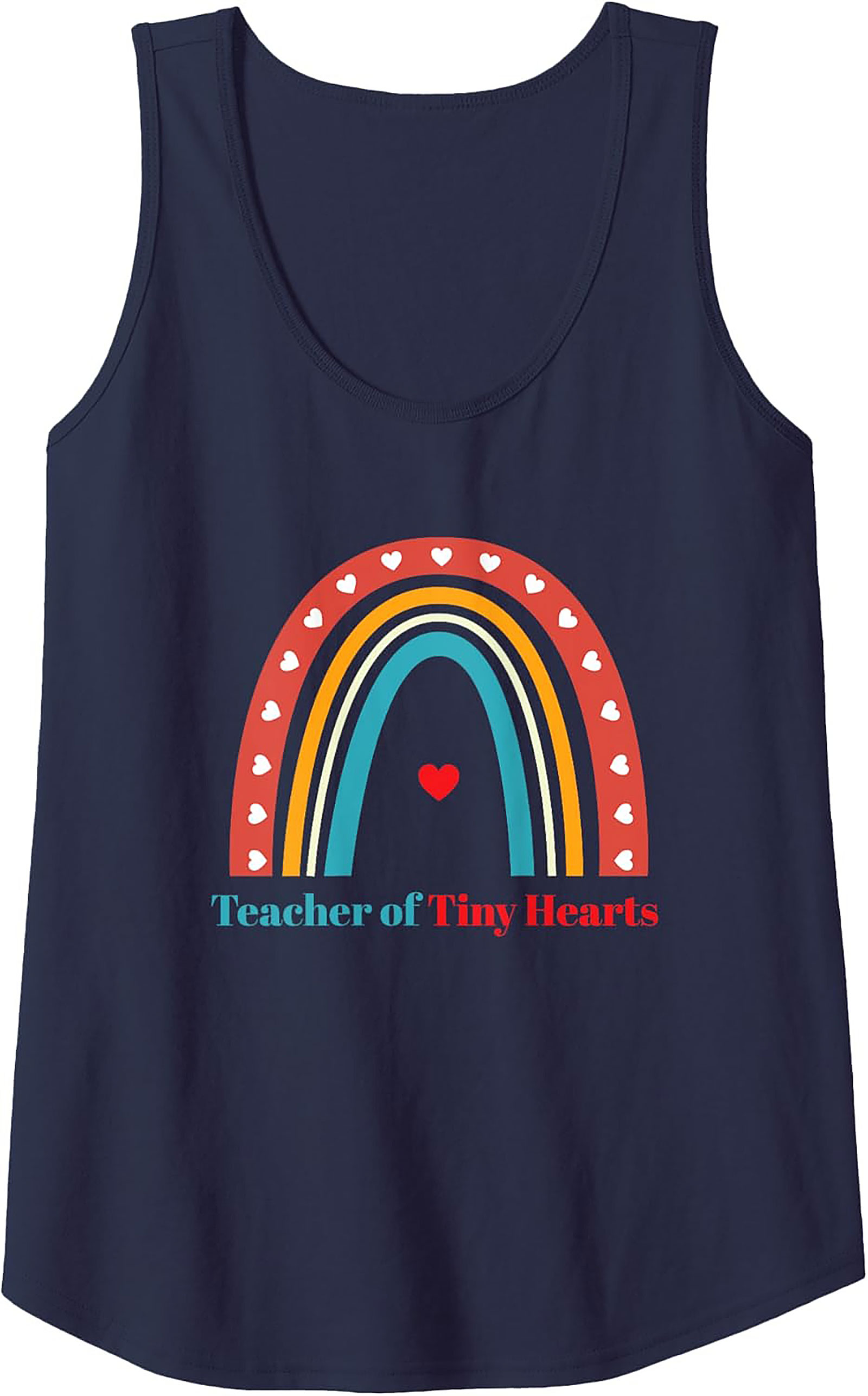 Teacher of Tiny Hearts Graphic Tank Top Educator Gift