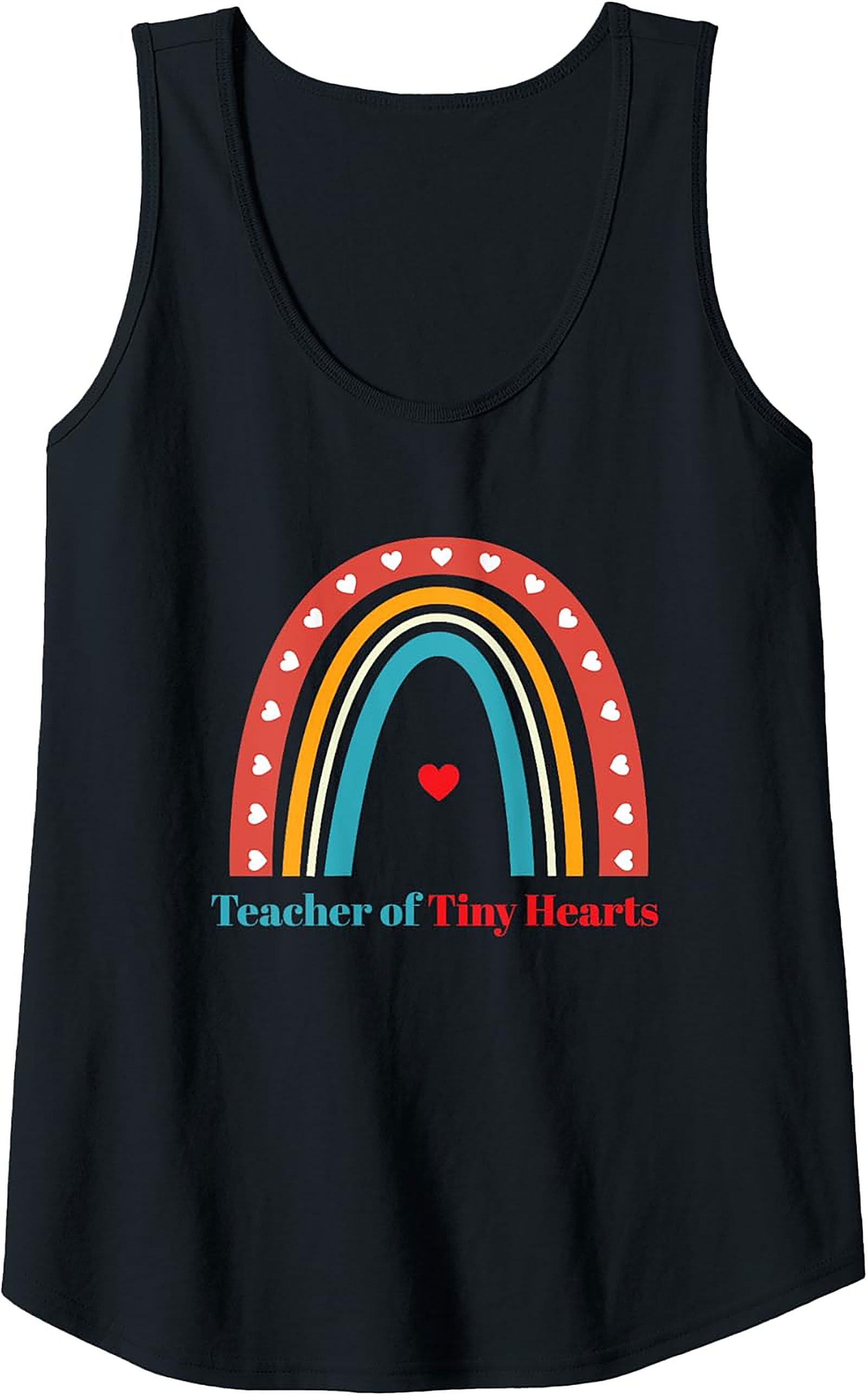 Teacher of Tiny Hearts Graphic Tank Top Educator Gift