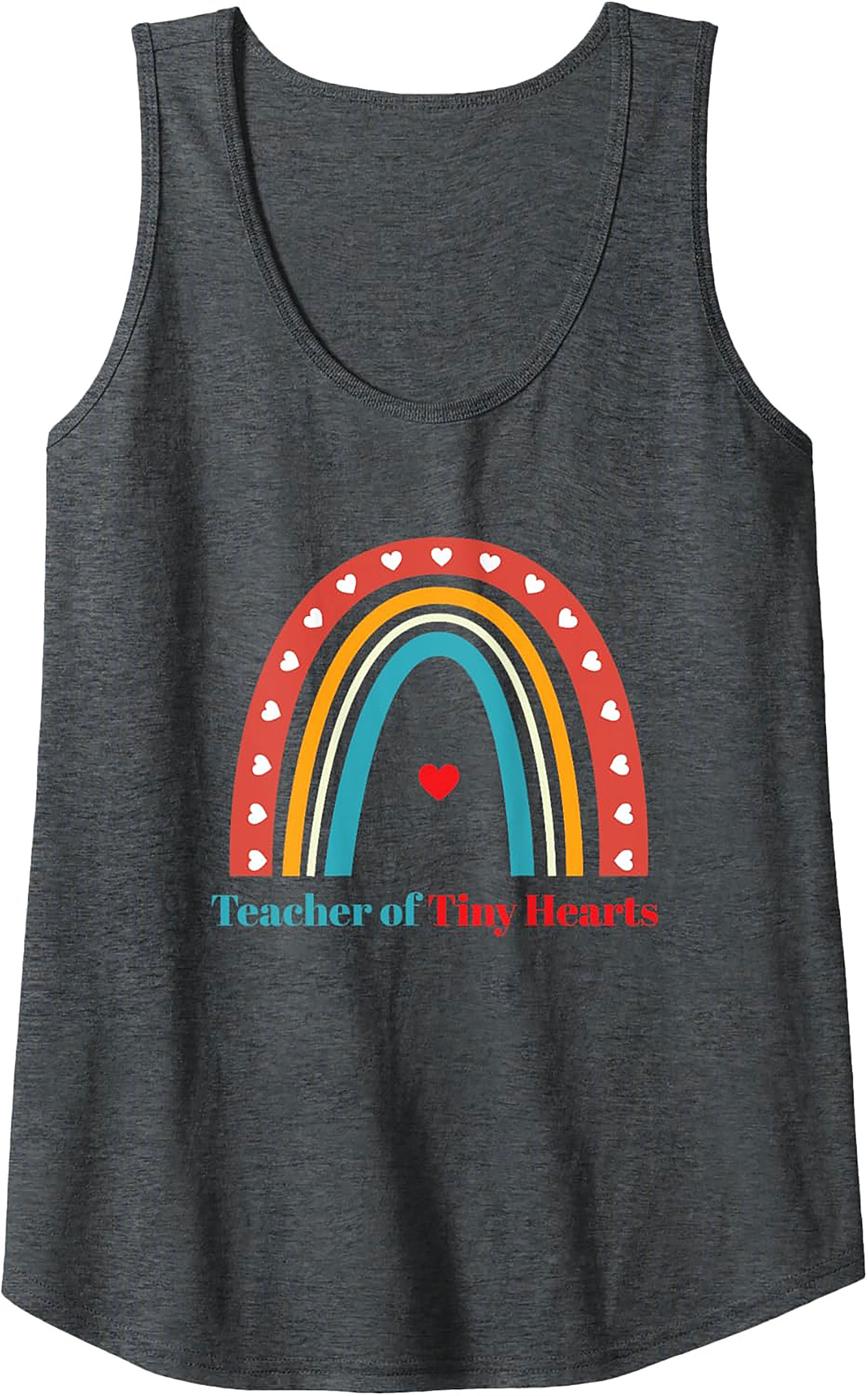 Teacher of Tiny Hearts Graphic Tank Top Educator Gift