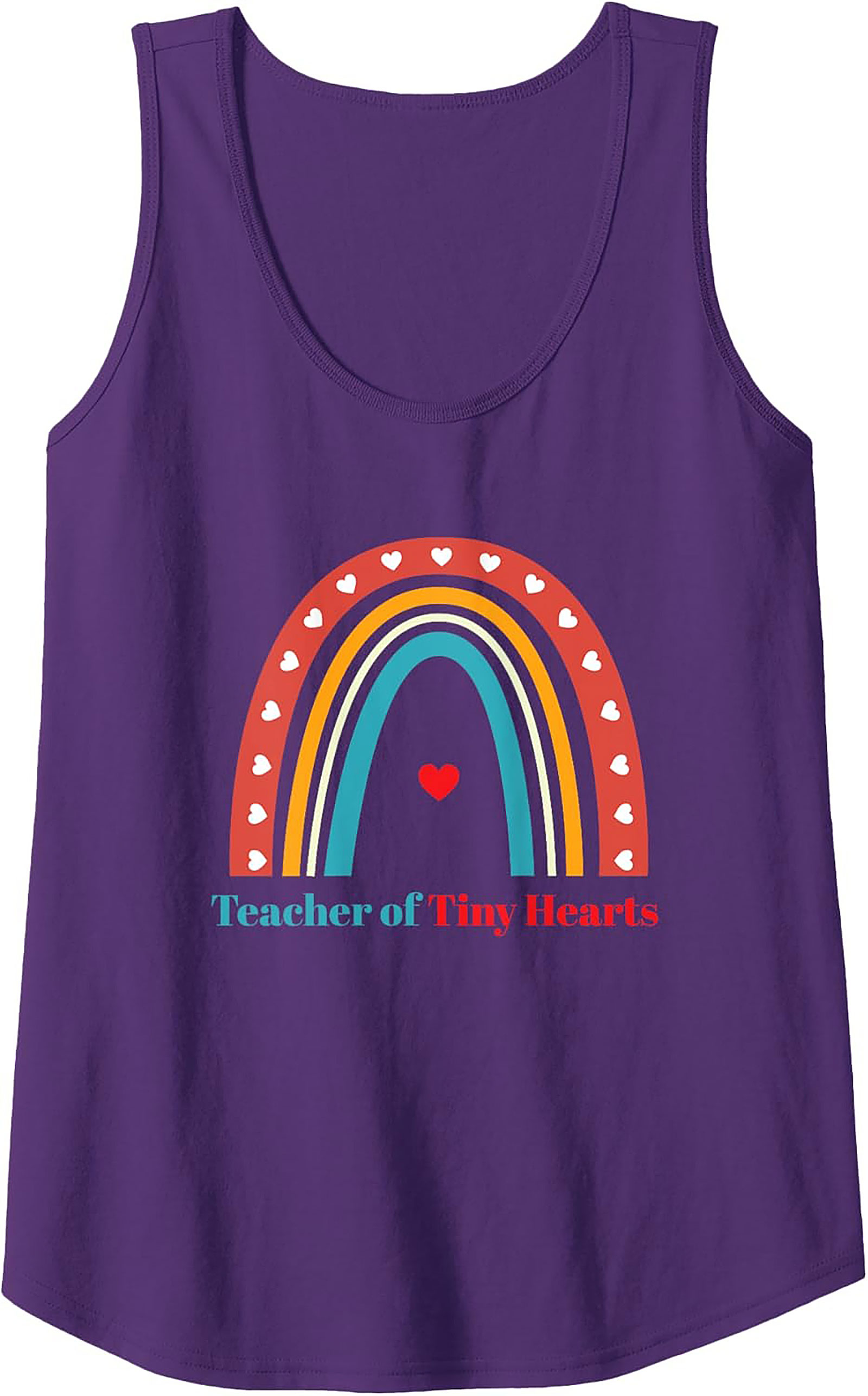 Teacher of Tiny Hearts Graphic Tank Top Educator Gift