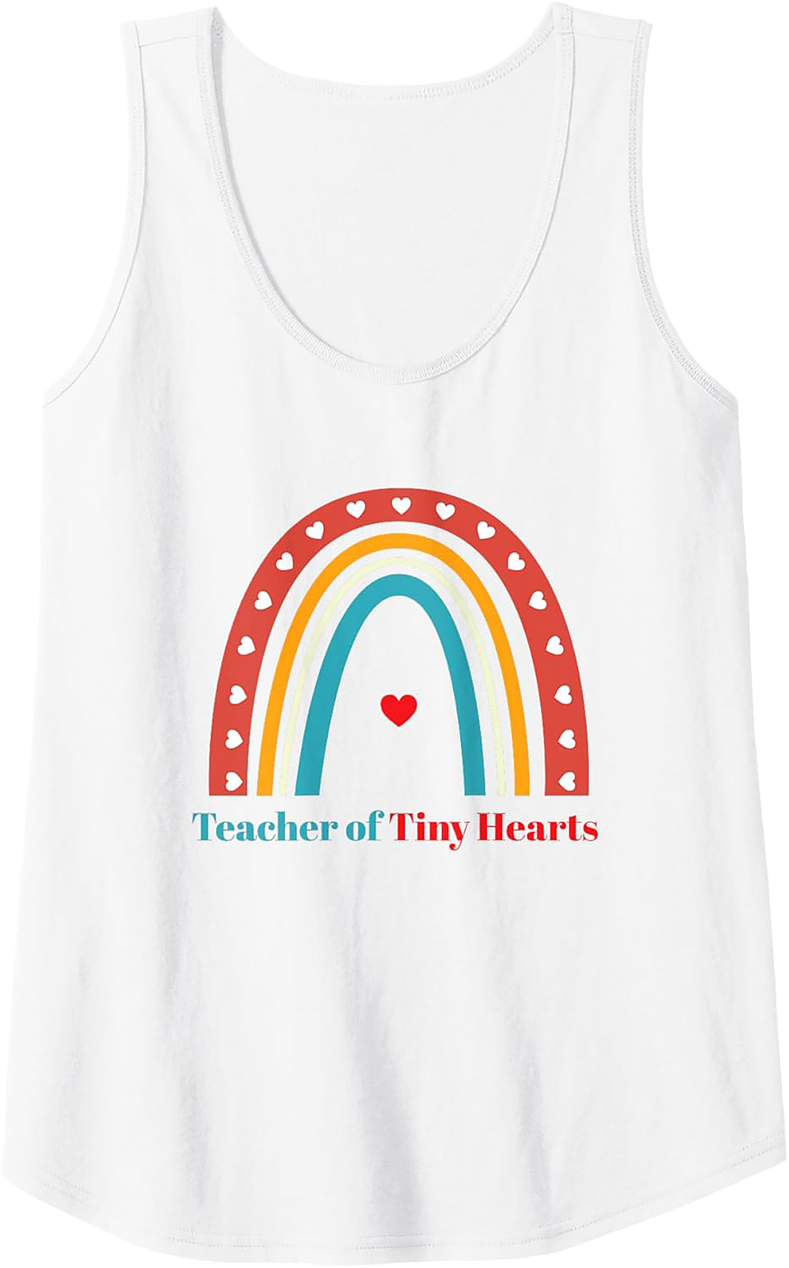 Teacher of Tiny Hearts Graphic Tank Top Educator Gift