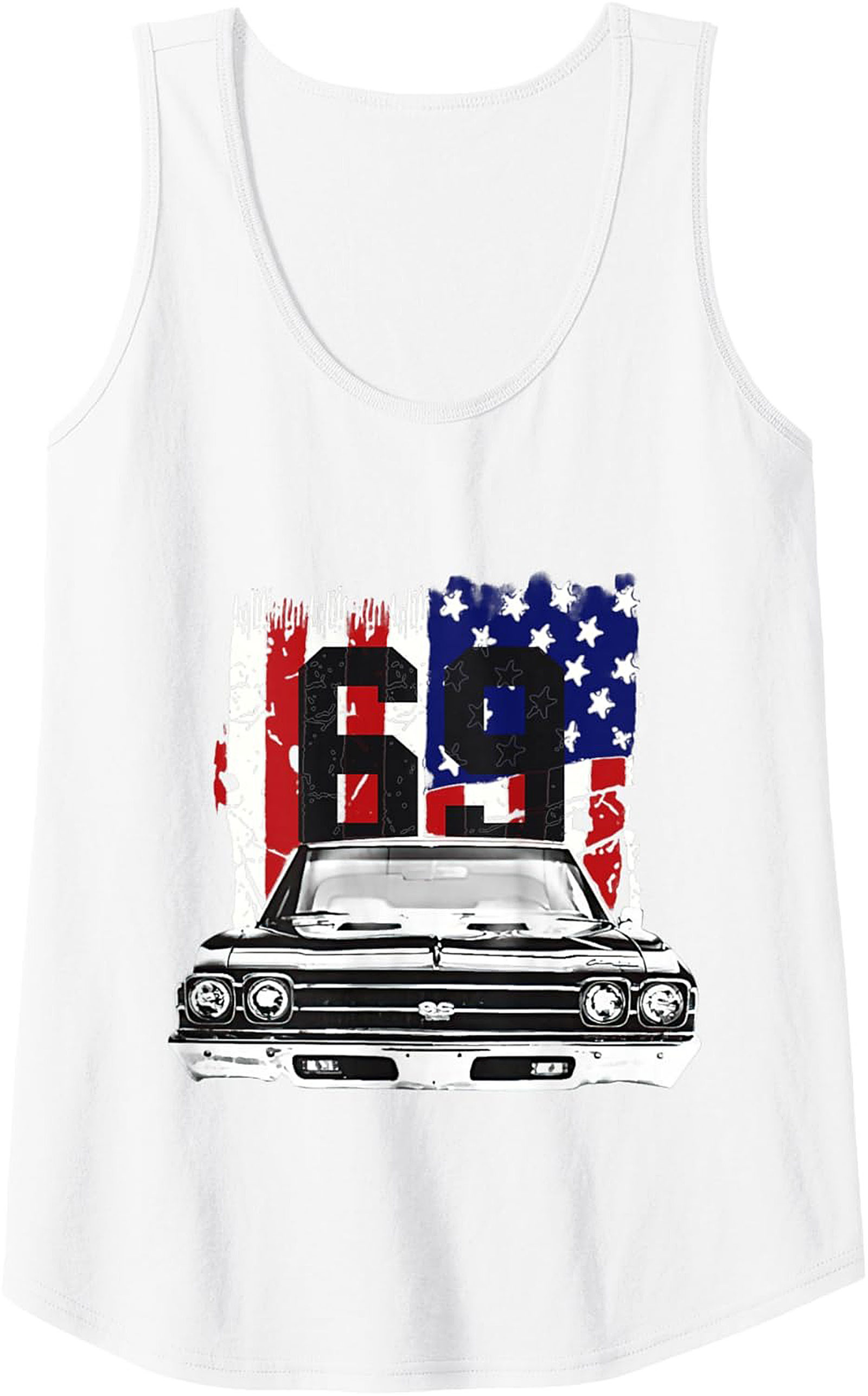 1969 Muscle Car Graphic Tank Top Chevelle SS Sleeveless Shirt
