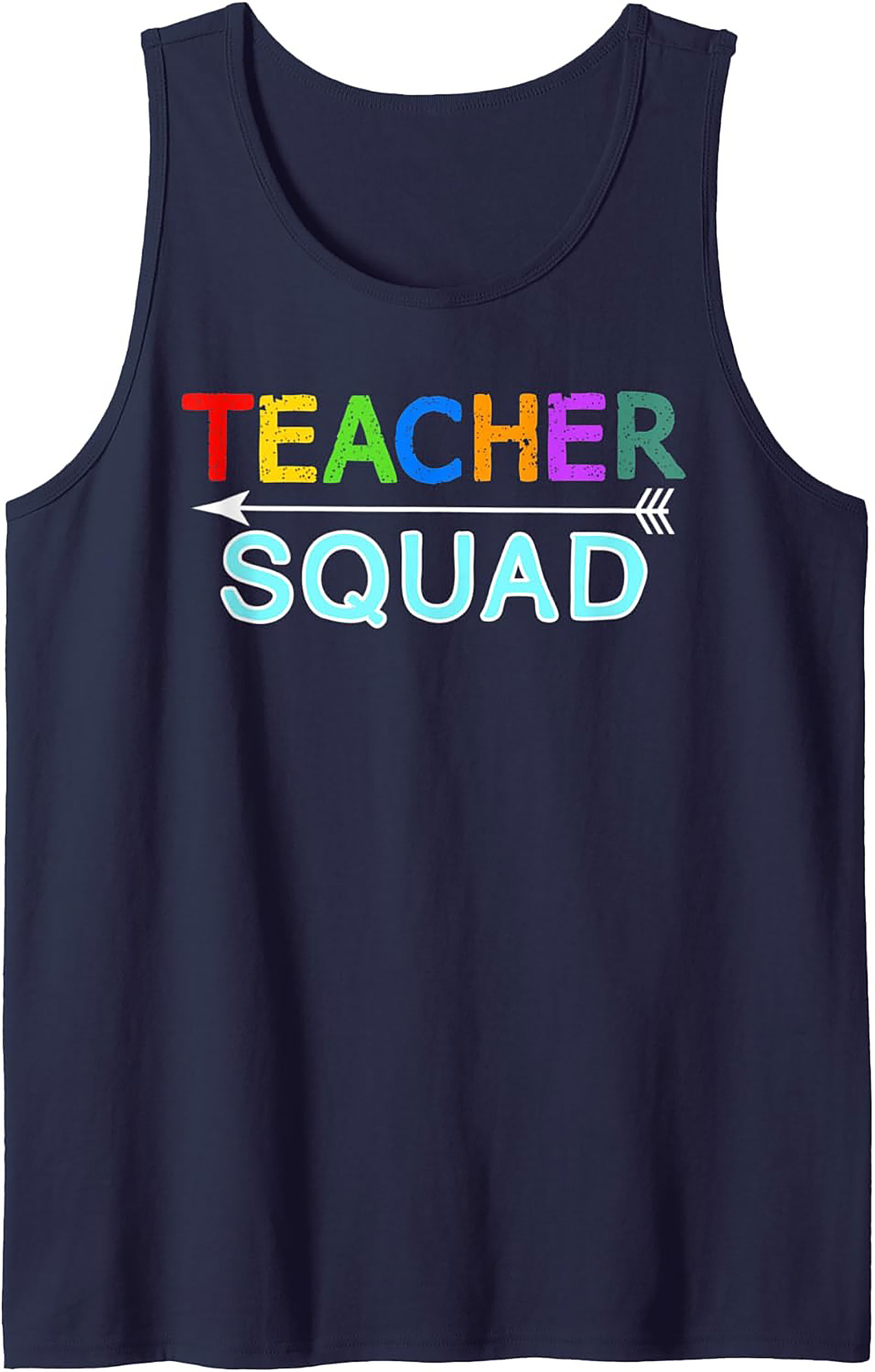 Teacher Squad Graphic Tank Top Summer Educator Gift