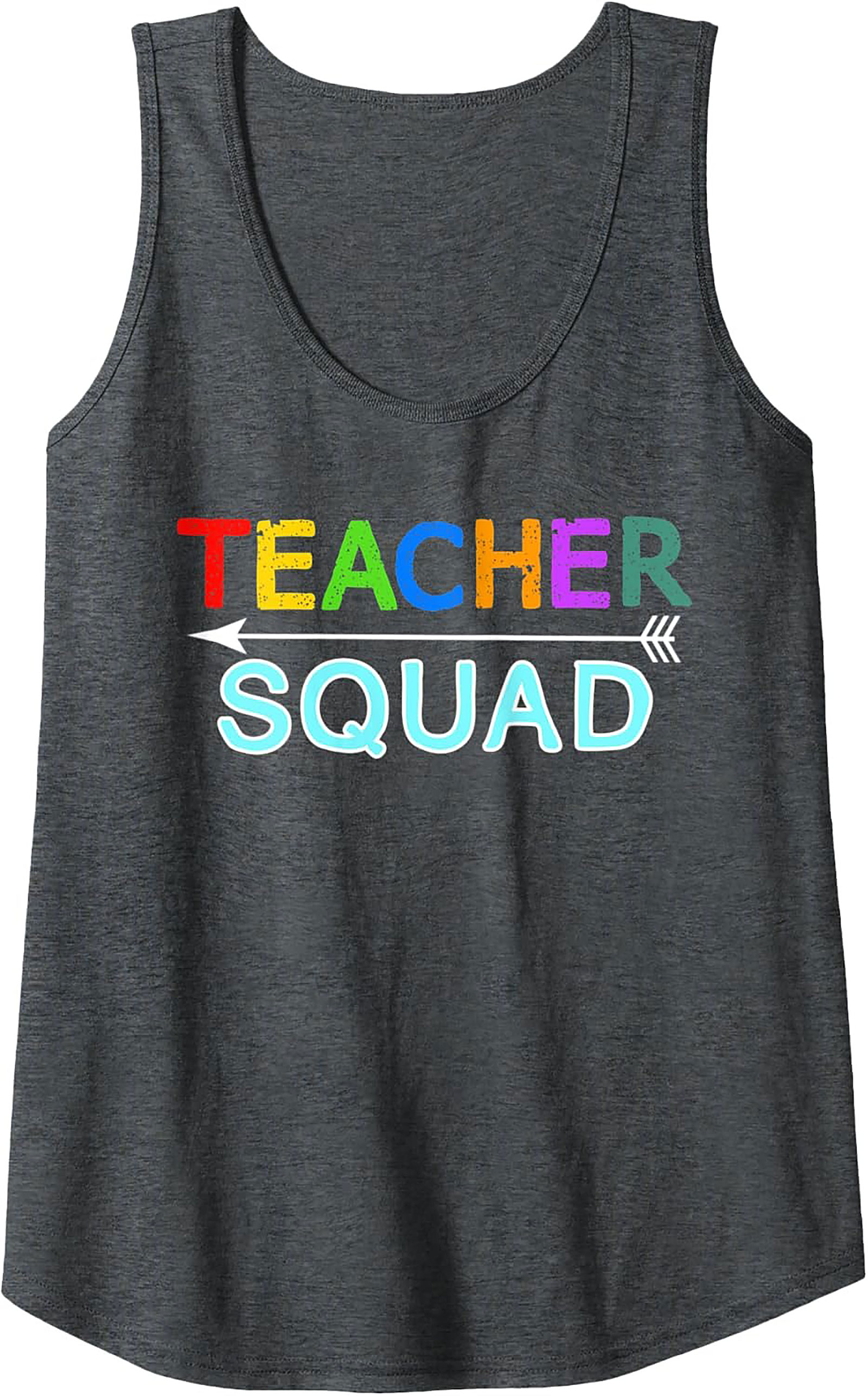 Teacher Squad Graphic Tank Top Summer Educator Gift