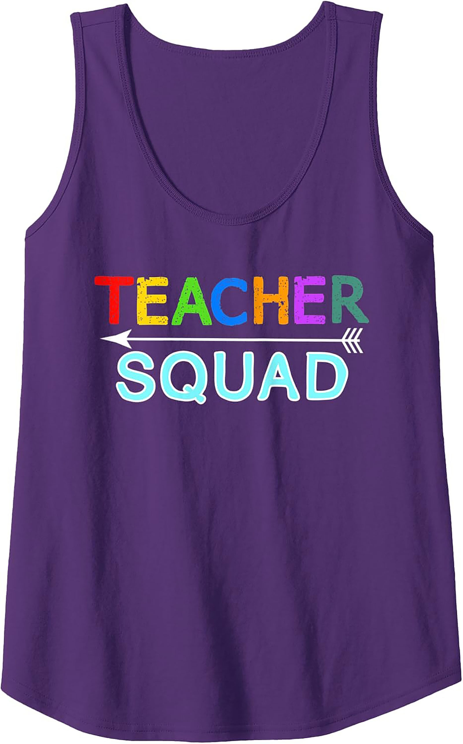 Teacher Squad Graphic Tank Top Summer Educator Gift