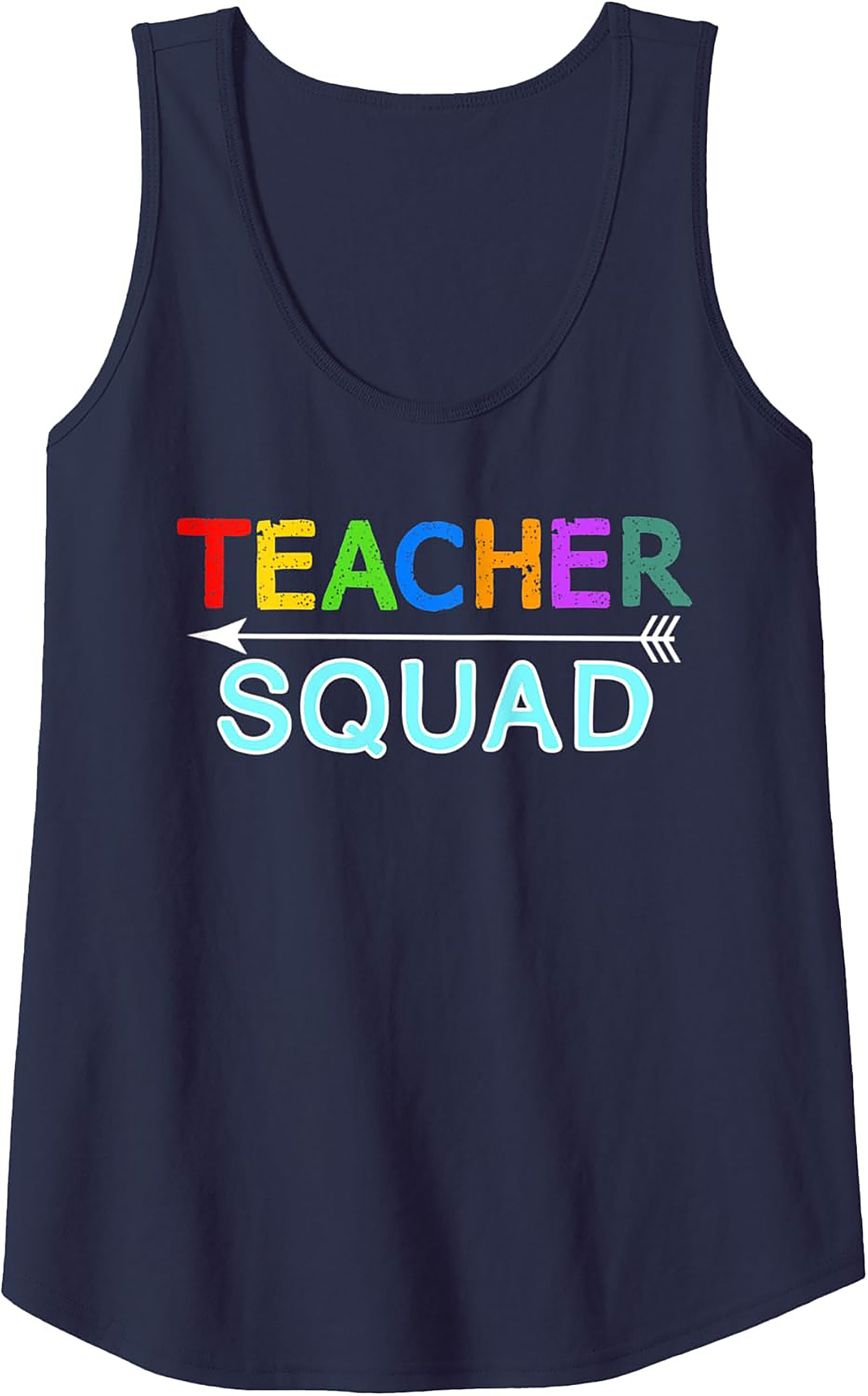 Teacher Squad Graphic Tank Top Summer Educator Gift