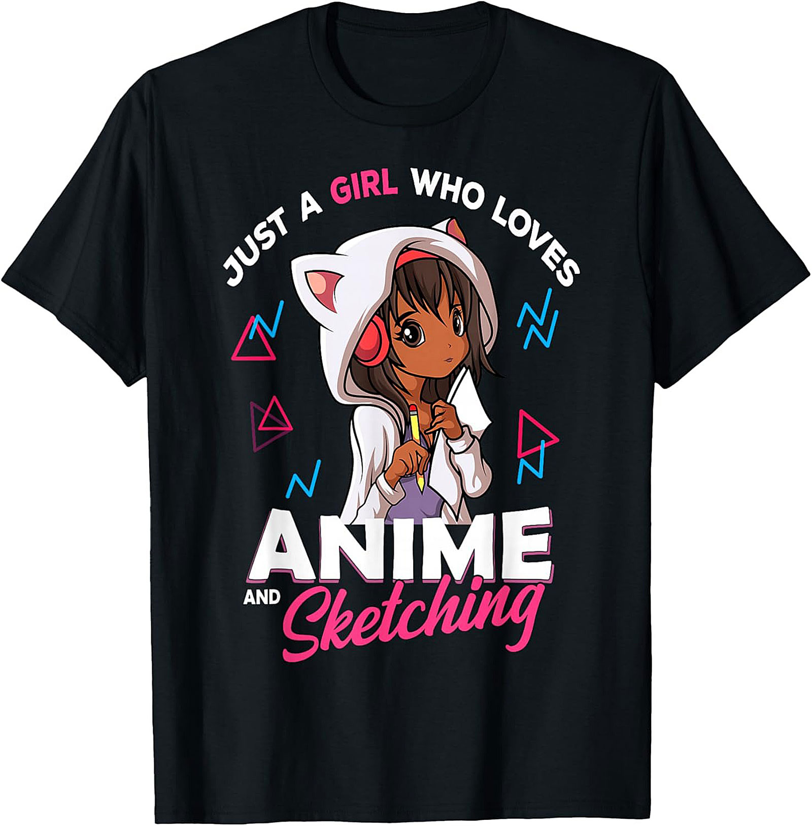 Cute Anime Sketching T-shirt | Otaku Graphic Tee Gift