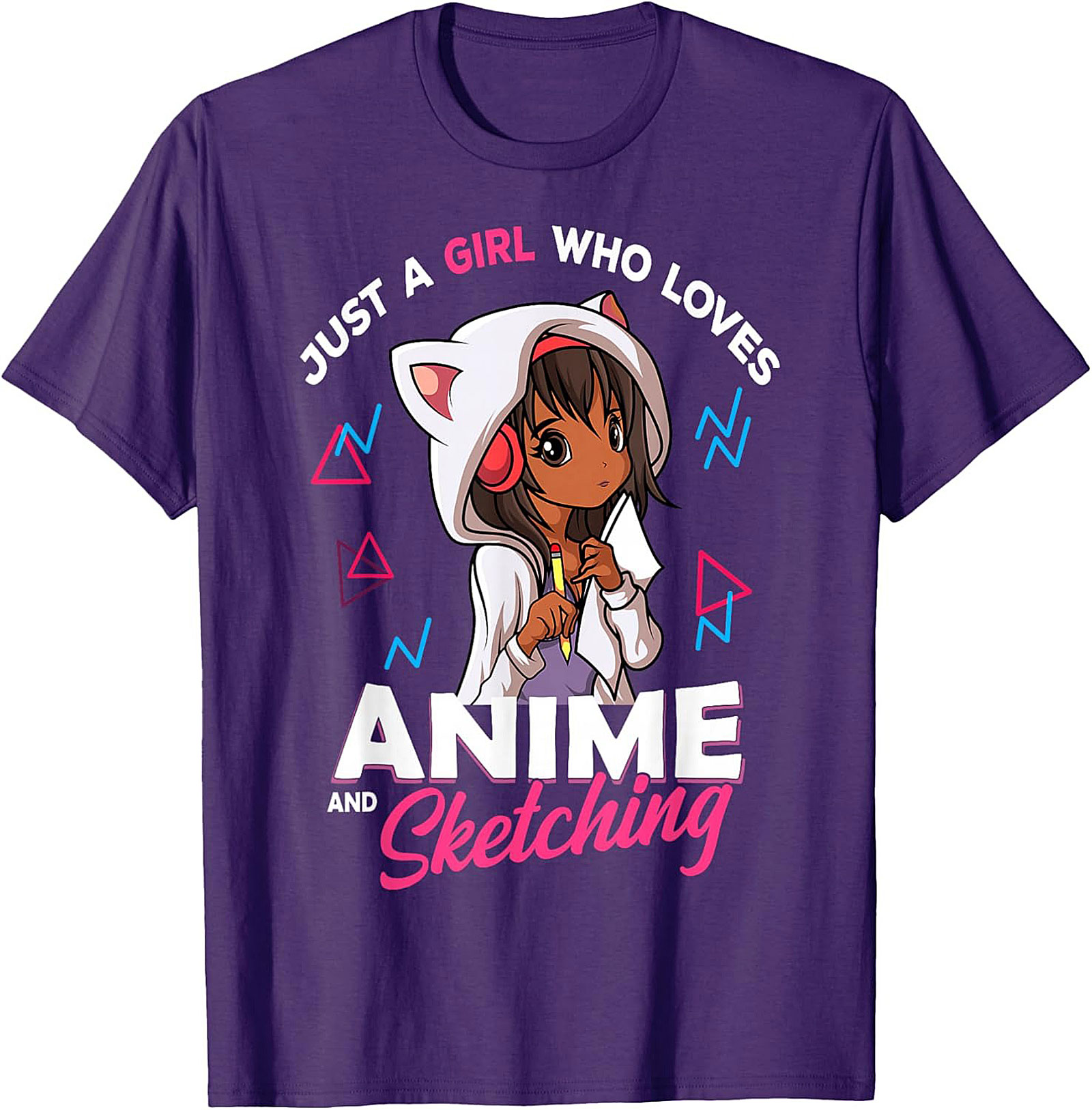 Cute Anime Sketching T-shirt | Otaku Graphic Tee Gift