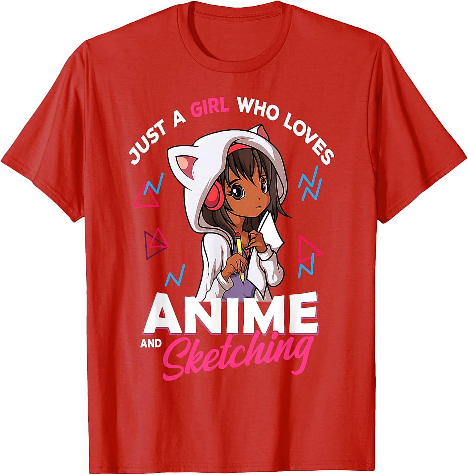 Cute Anime Sketching T-shirt | Otaku Graphic Tee Gift