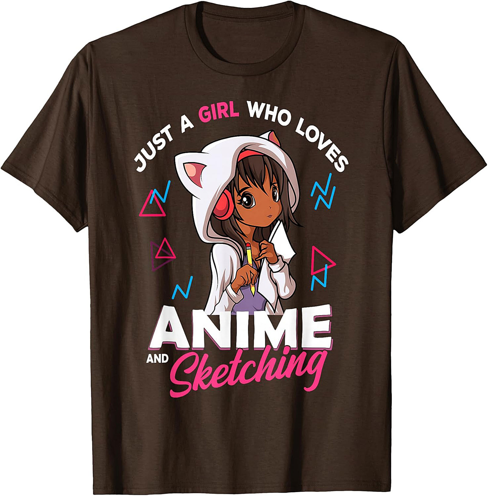 Cute Anime Sketching T-shirt | Otaku Graphic Tee Gift