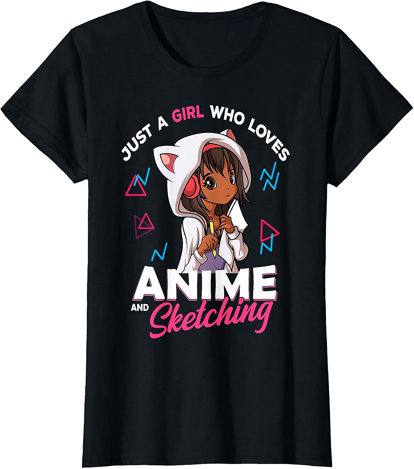 Cute Anime Sketching T-shirt | Otaku Graphic Tee Gift
