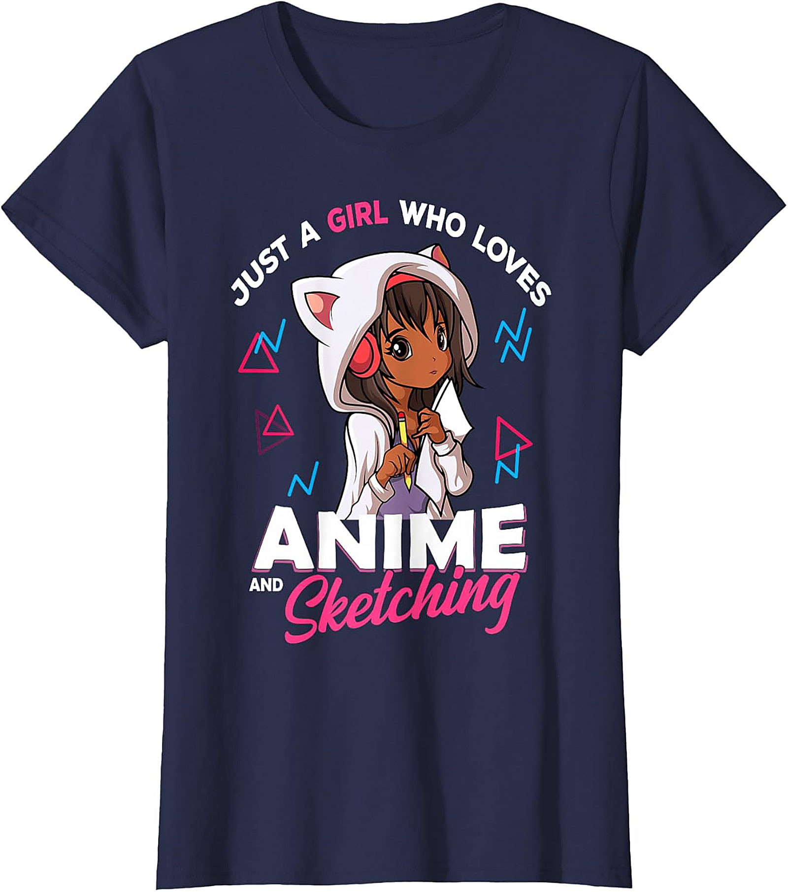 Cute Anime Sketching T-shirt | Otaku Graphic Tee Gift
