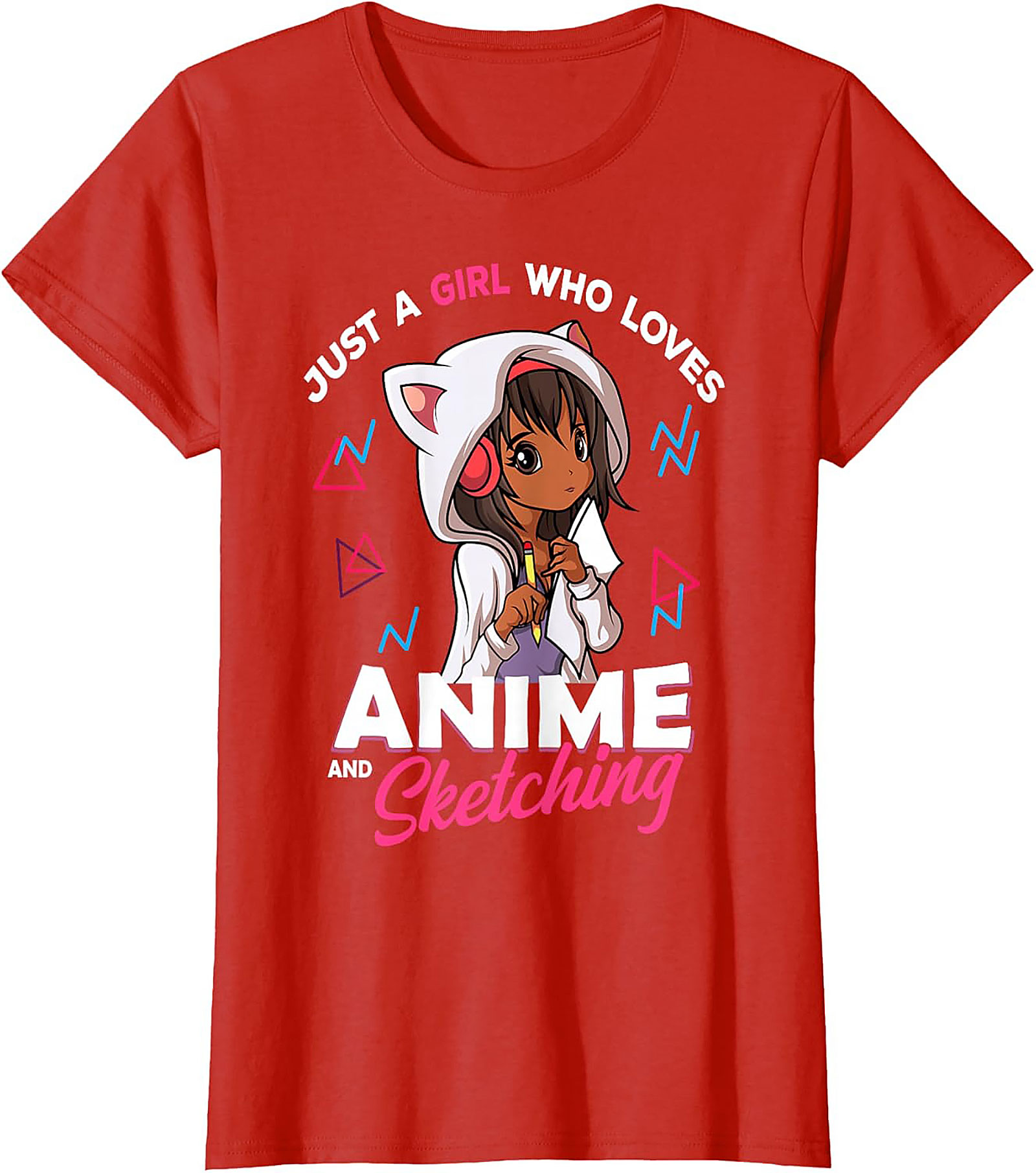 Cute Anime Sketching T-shirt | Otaku Graphic Tee Gift