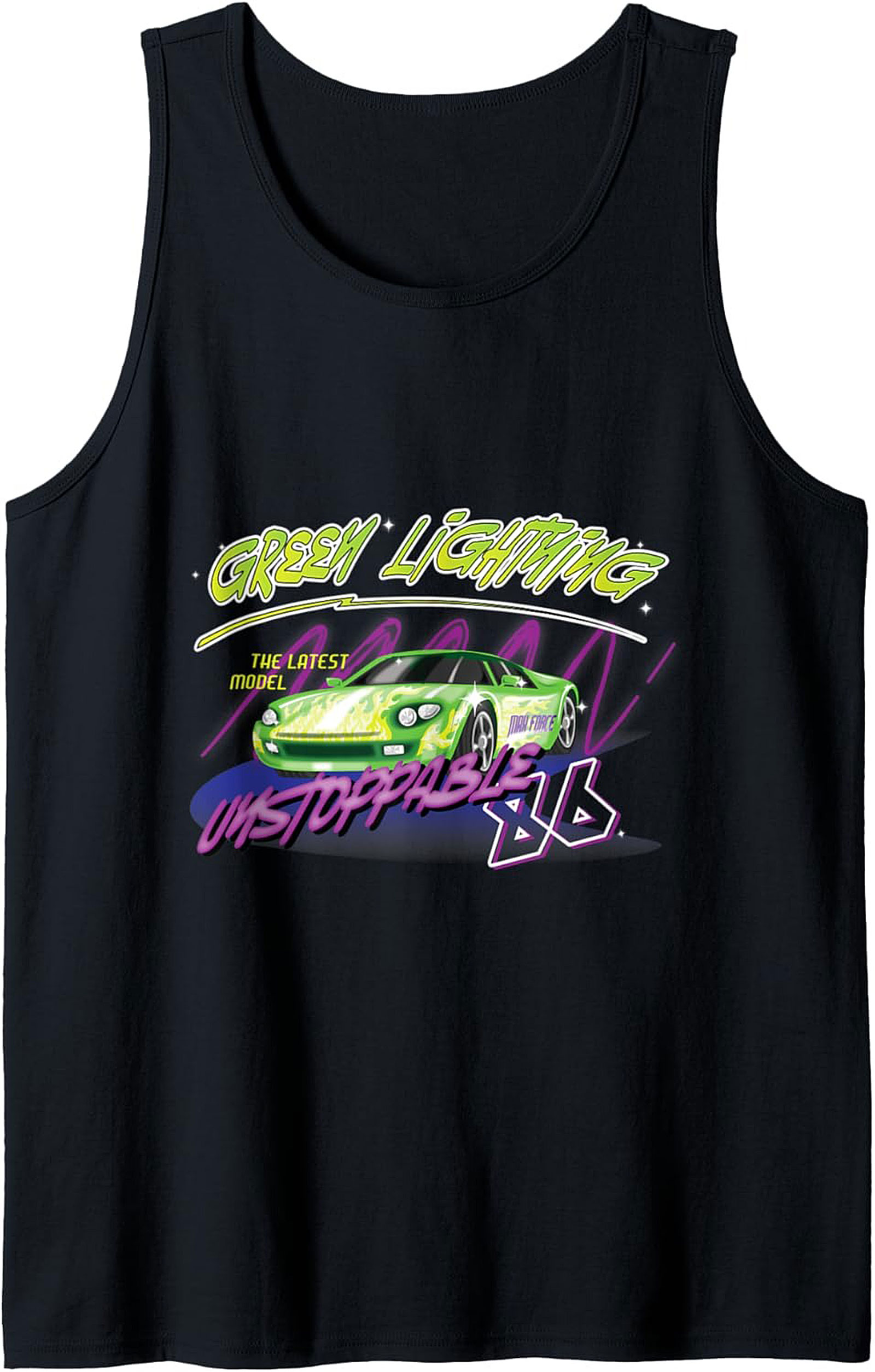 Green Lightning Street Racing Graphic Tank Unisex Fit