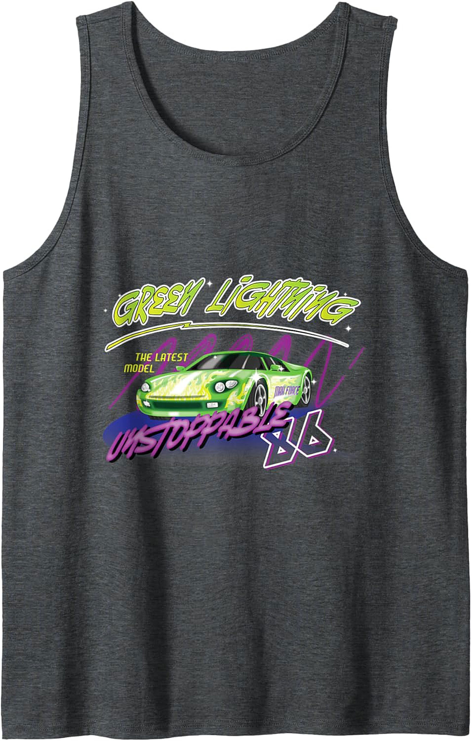 Green Lightning Street Racing Graphic Tank Unisex Fit
