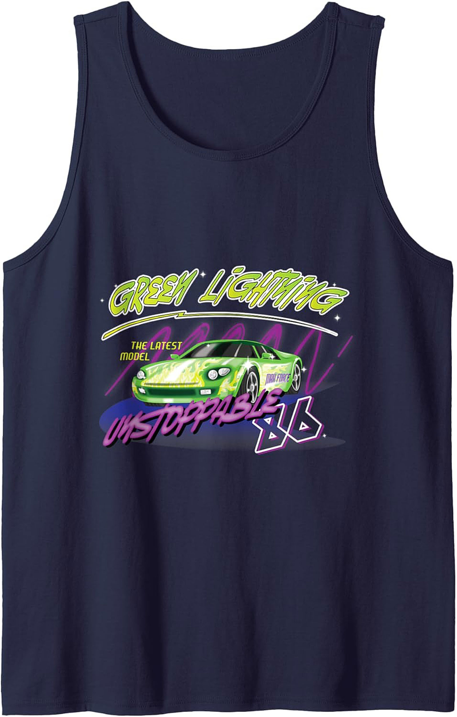 Green Lightning Street Racing Graphic Tank Unisex Fit