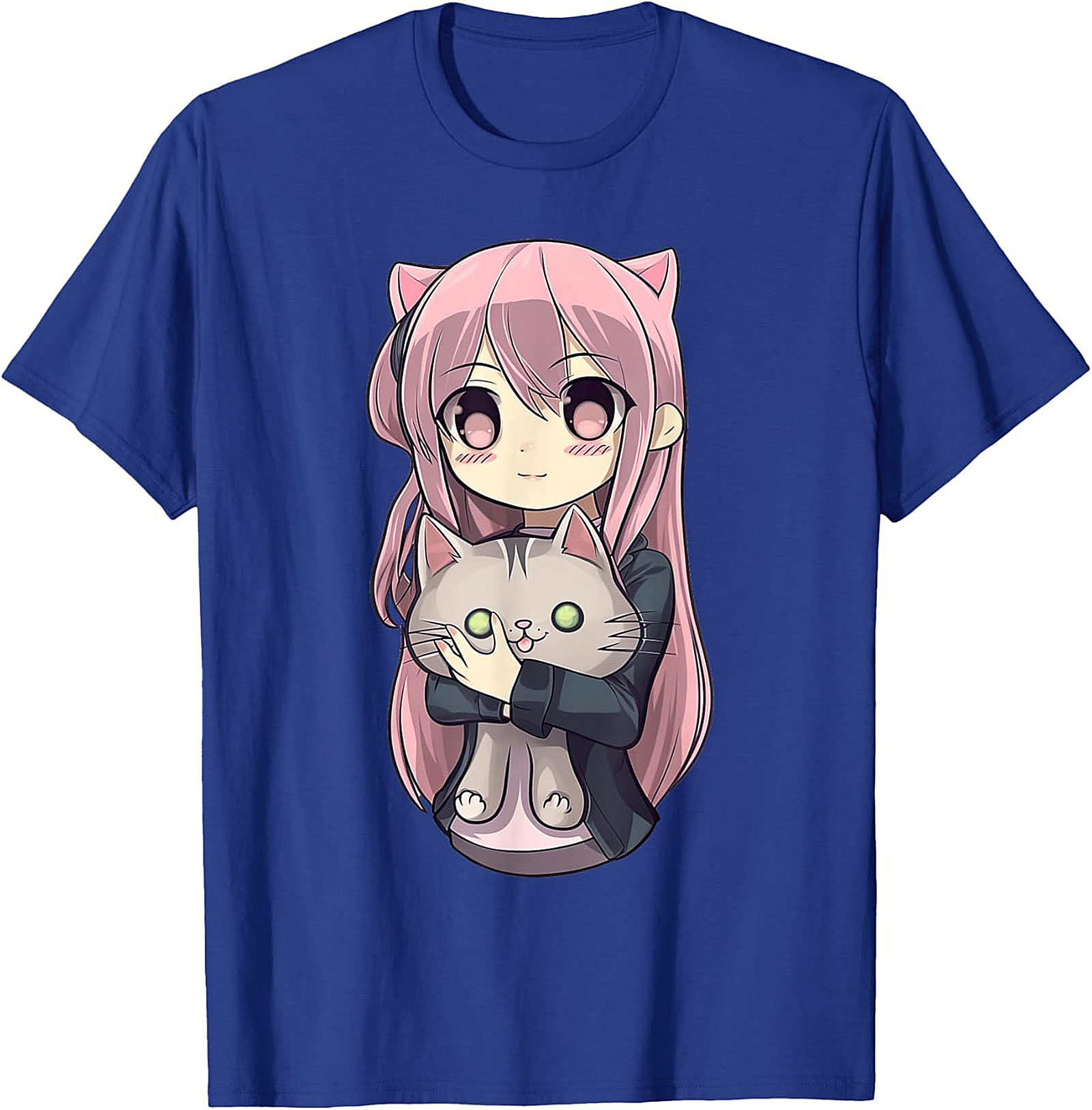 Kawaii Anime Cat Girl T-shirt | Cute Neko Graphic Tee Gift