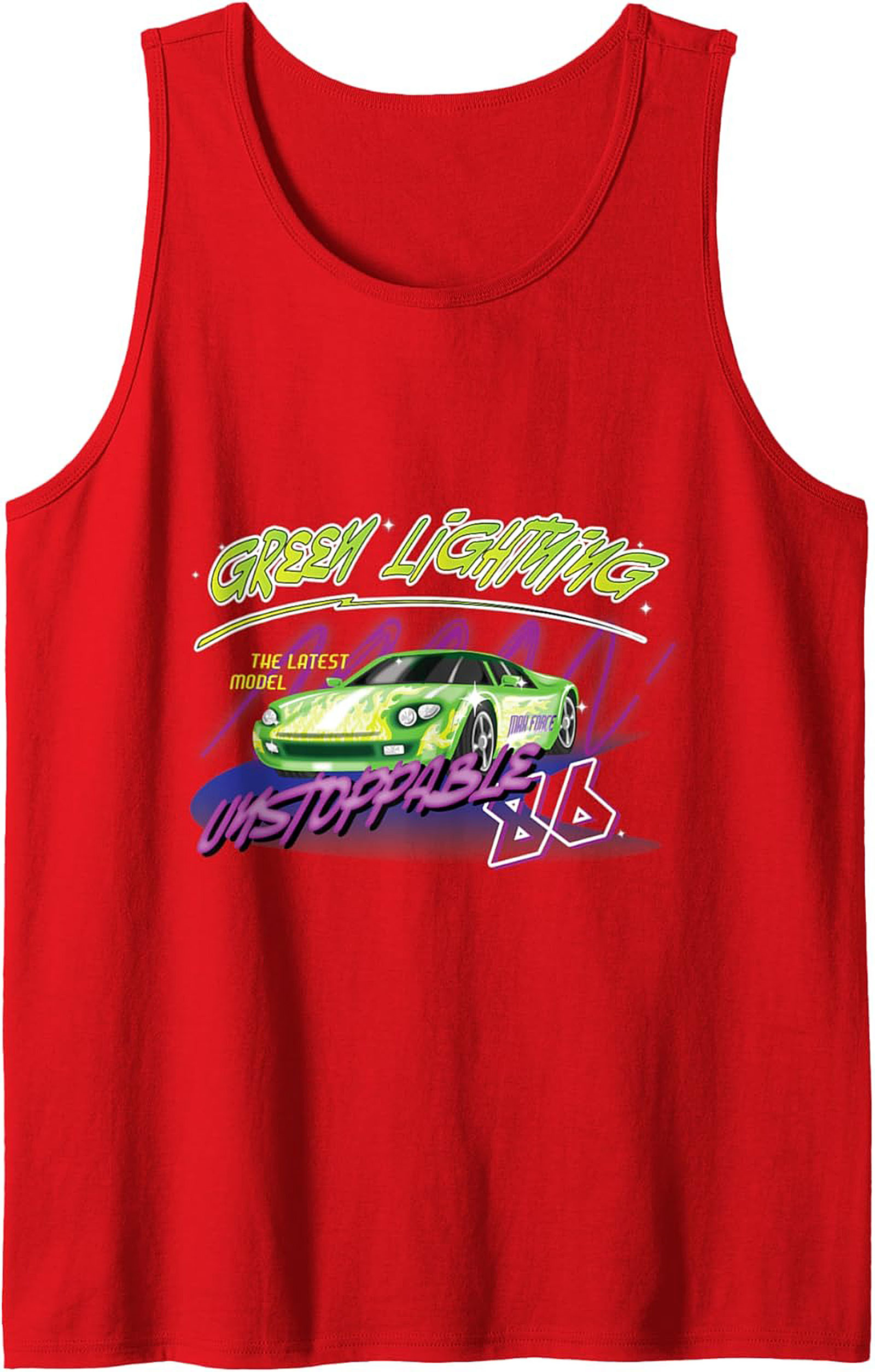 Green Lightning Street Racing Graphic Tank Unisex Fit