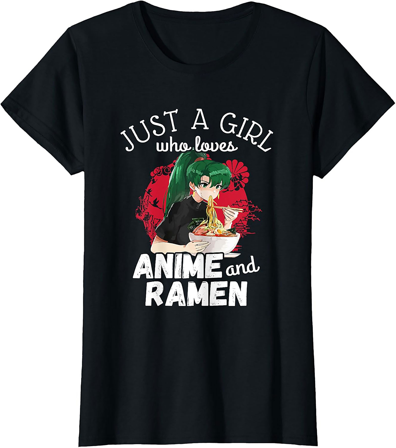 Anime and Ramen T-Shirt | Funny Graphic Tee | Soft Cotton