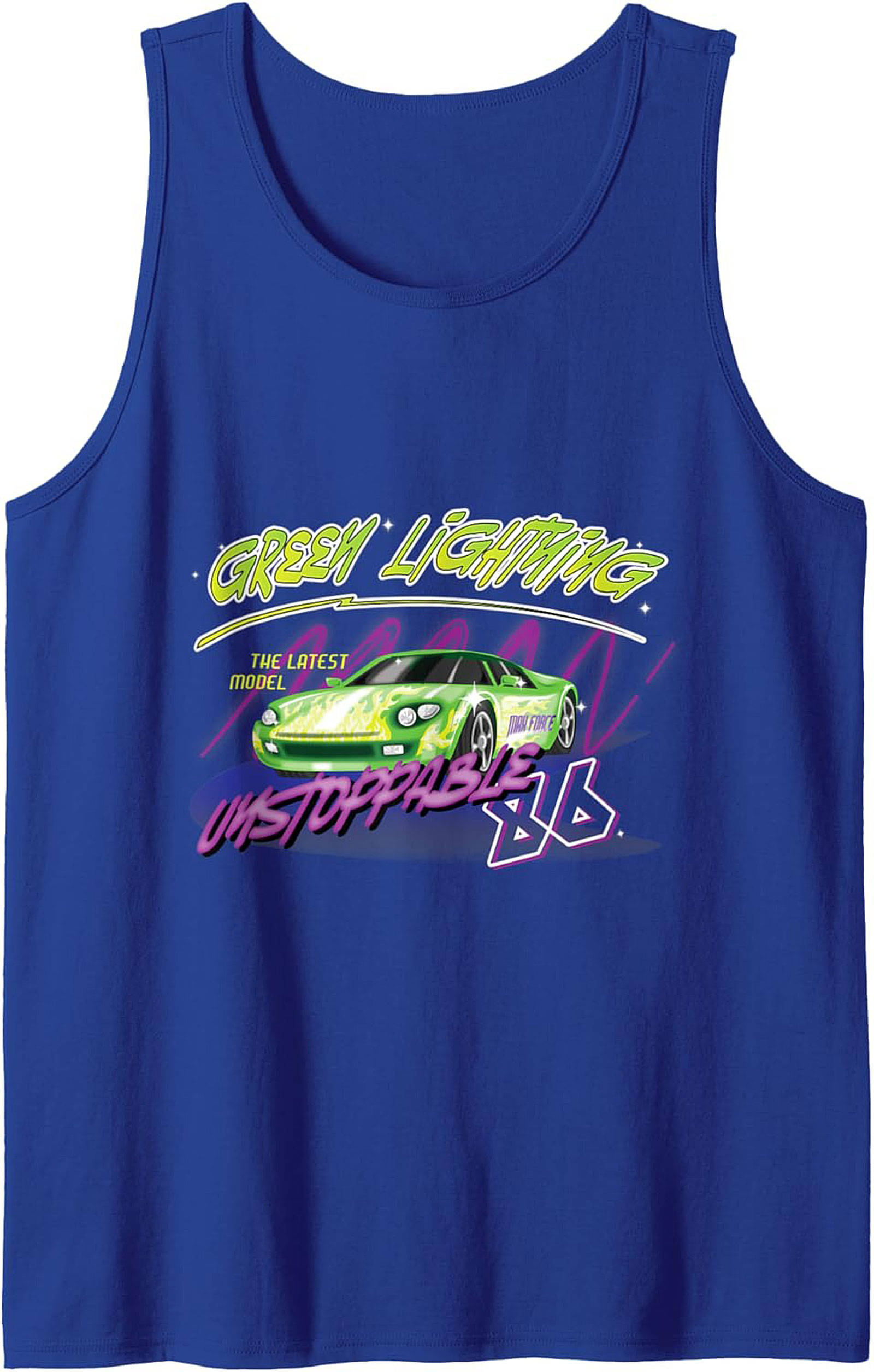 Green Lightning Street Racing Graphic Tank Unisex Fit