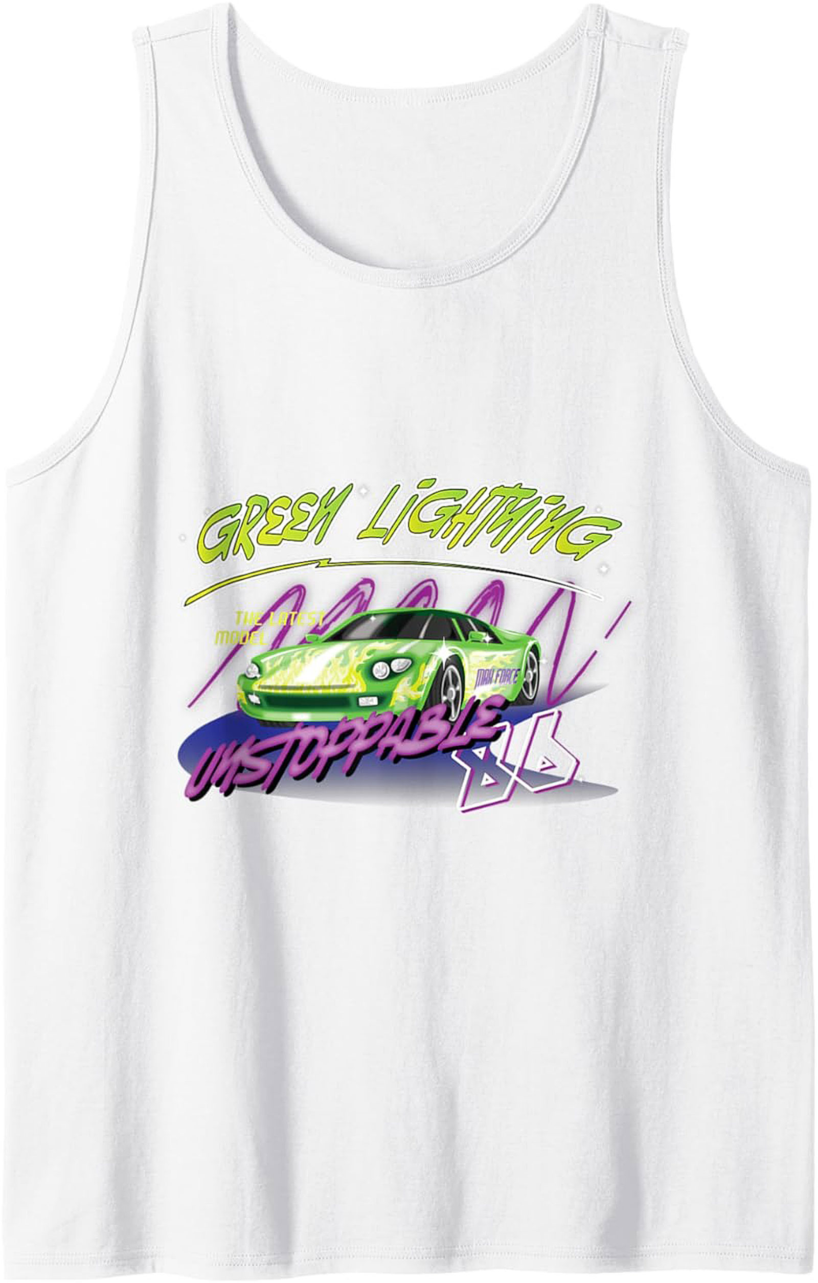Green Lightning Street Racing Graphic Tank Unisex Fit