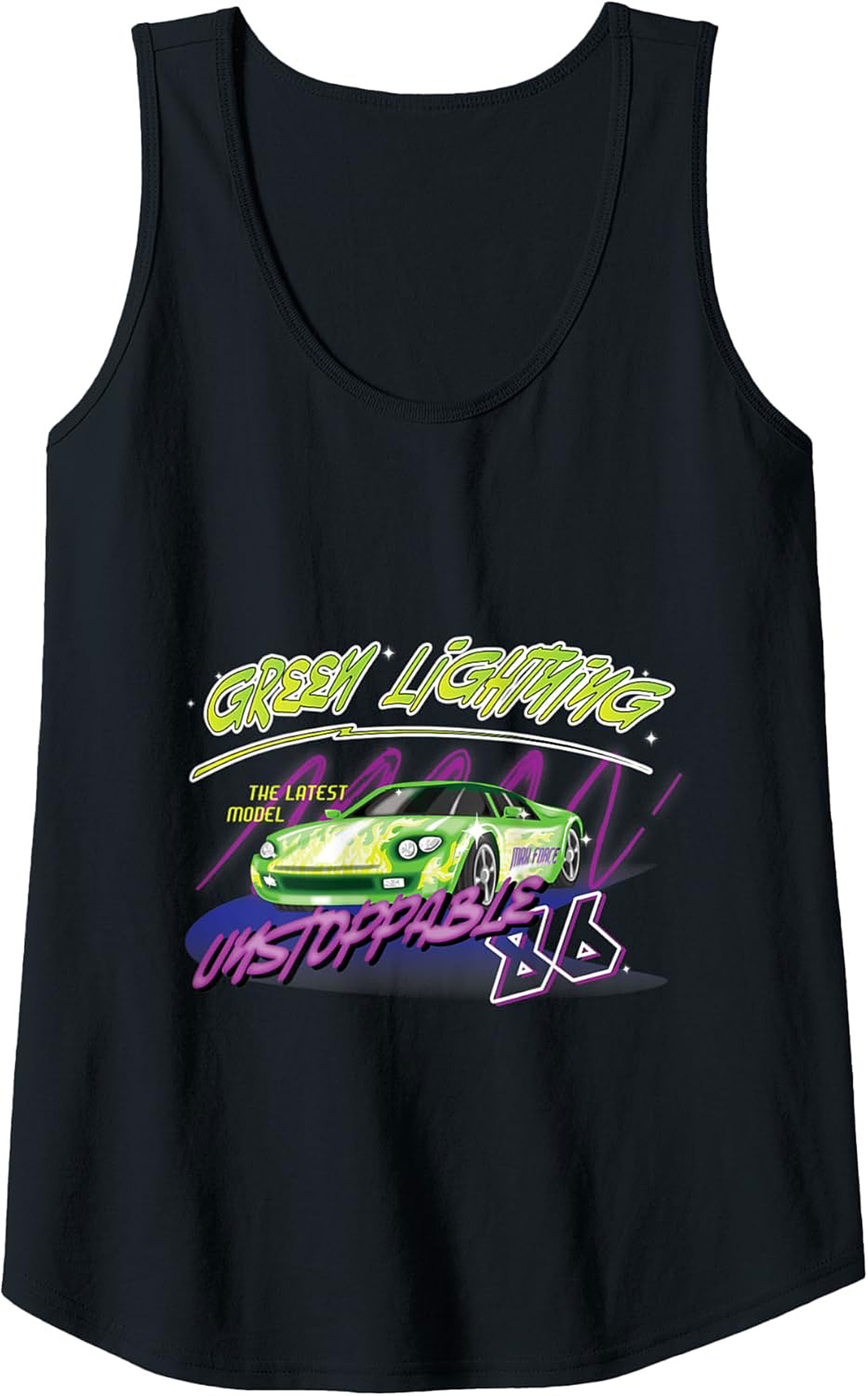 Green Lightning Street Racing Graphic Tank Unisex Fit