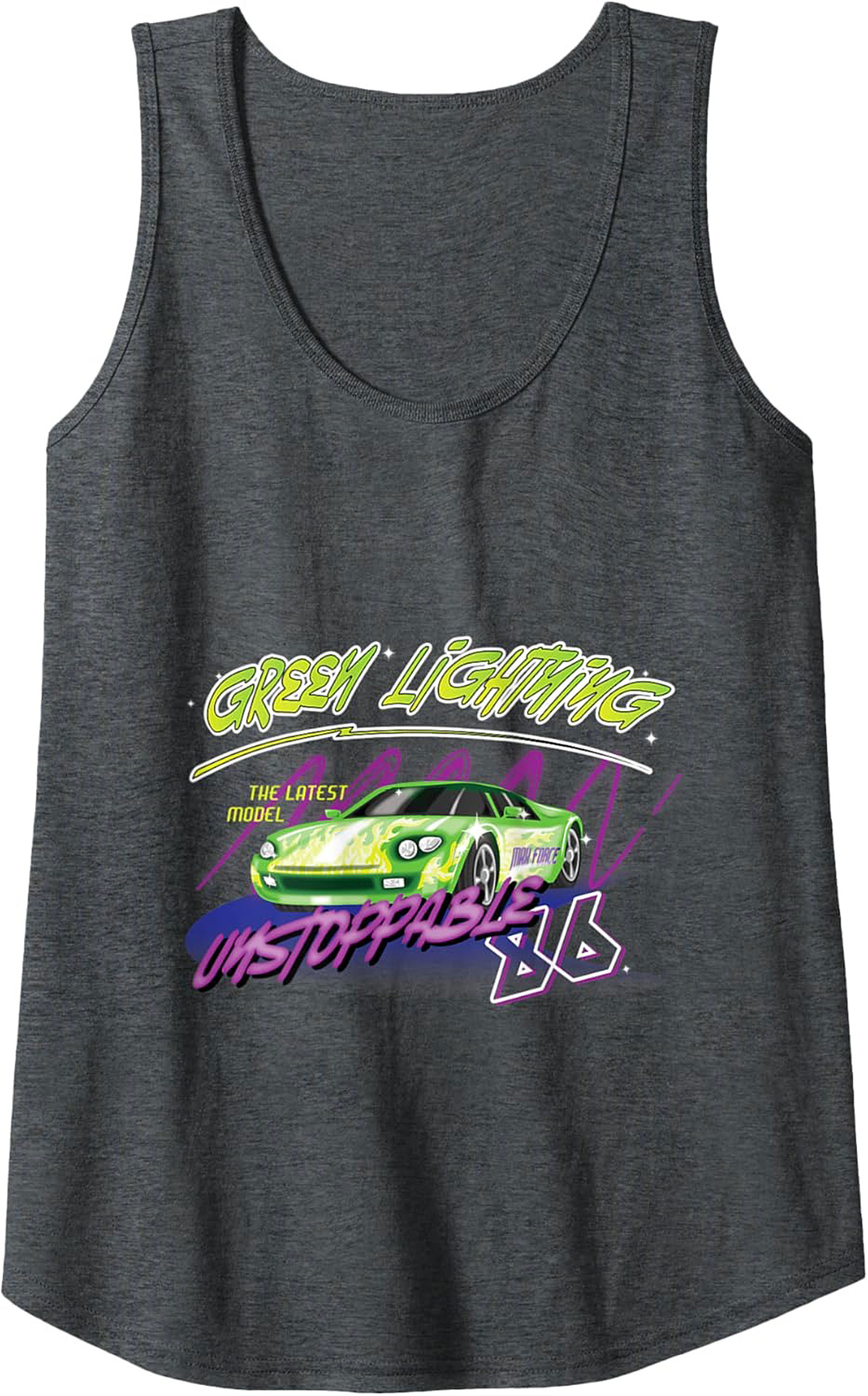 Green Lightning Street Racing Graphic Tank Unisex Fit