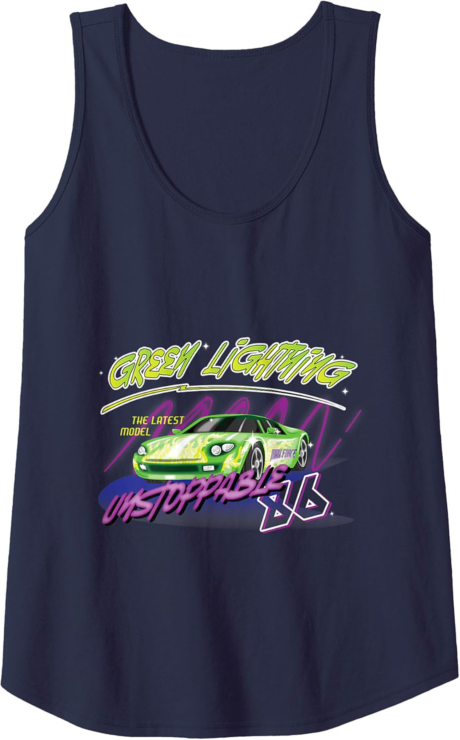 Green Lightning Street Racing Graphic Tank Unisex Fit