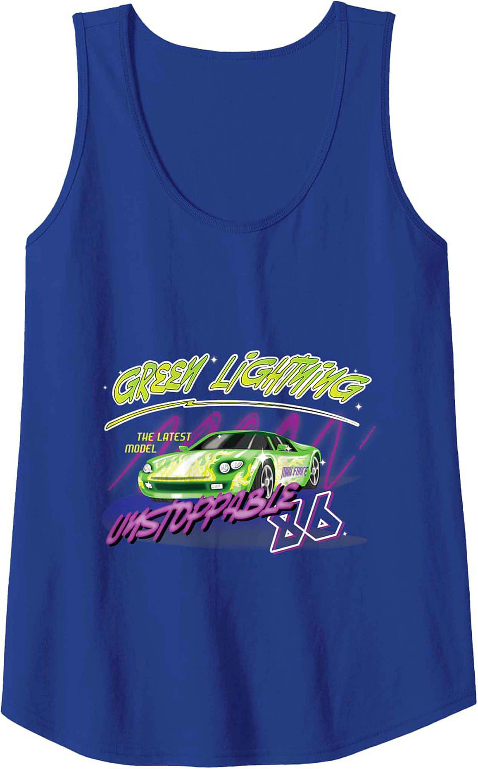Green Lightning Street Racing Graphic Tank Unisex Fit