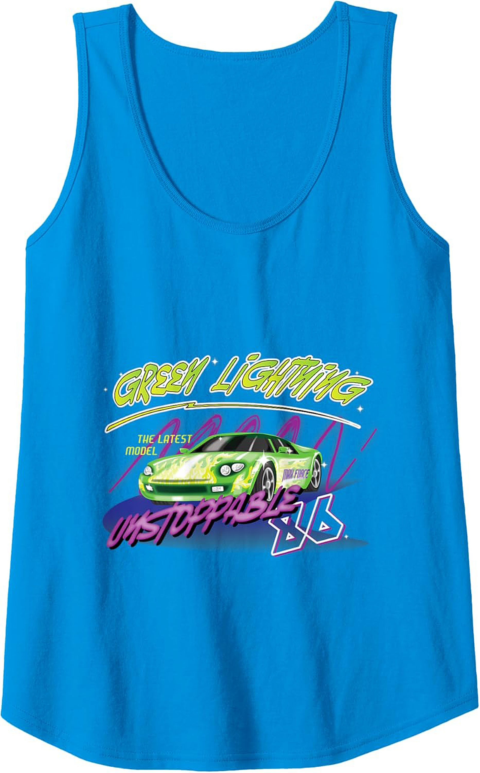 Green Lightning Street Racing Graphic Tank Unisex Fit