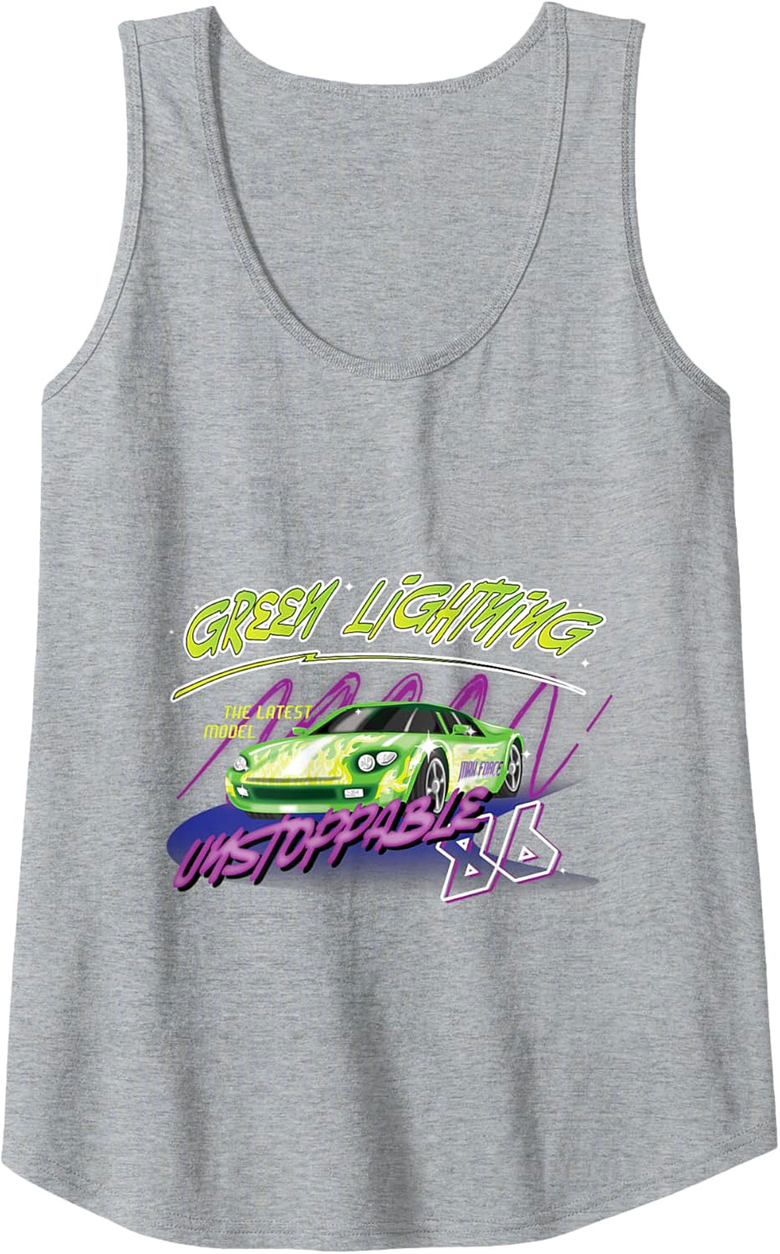Green Lightning Street Racing Graphic Tank Unisex Fit