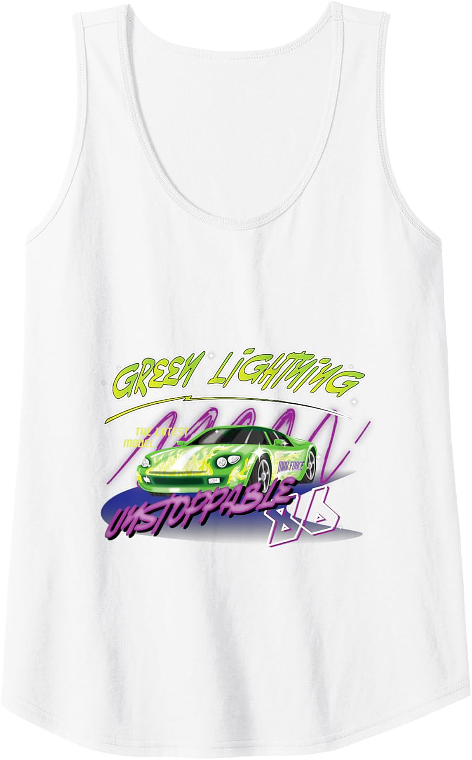 Green Lightning Street Racing Graphic Tank Unisex Fit
