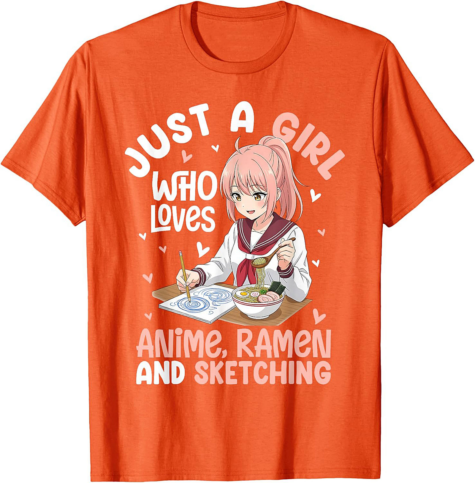 Anime Ramen Sketching Graphic Tee | Funny Otaku Shirt Gift