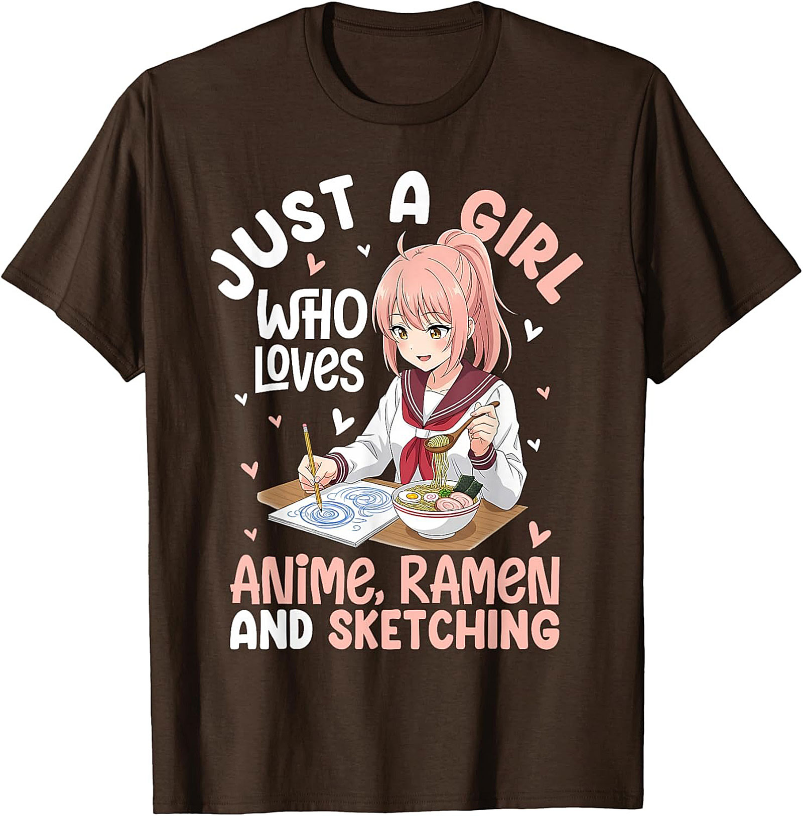 Anime Ramen Sketching Graphic Tee | Funny Otaku Shirt Gift