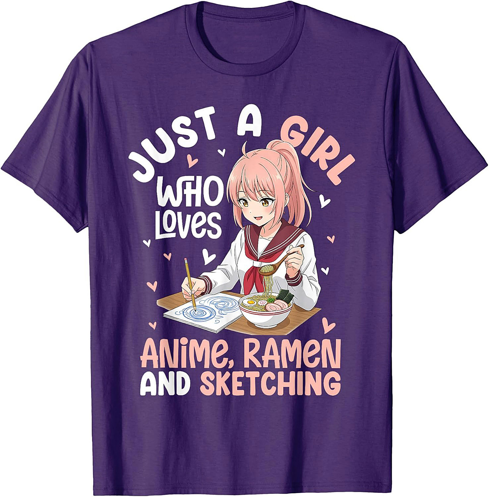 Anime Ramen Sketching Graphic Tee | Funny Otaku Shirt Gift