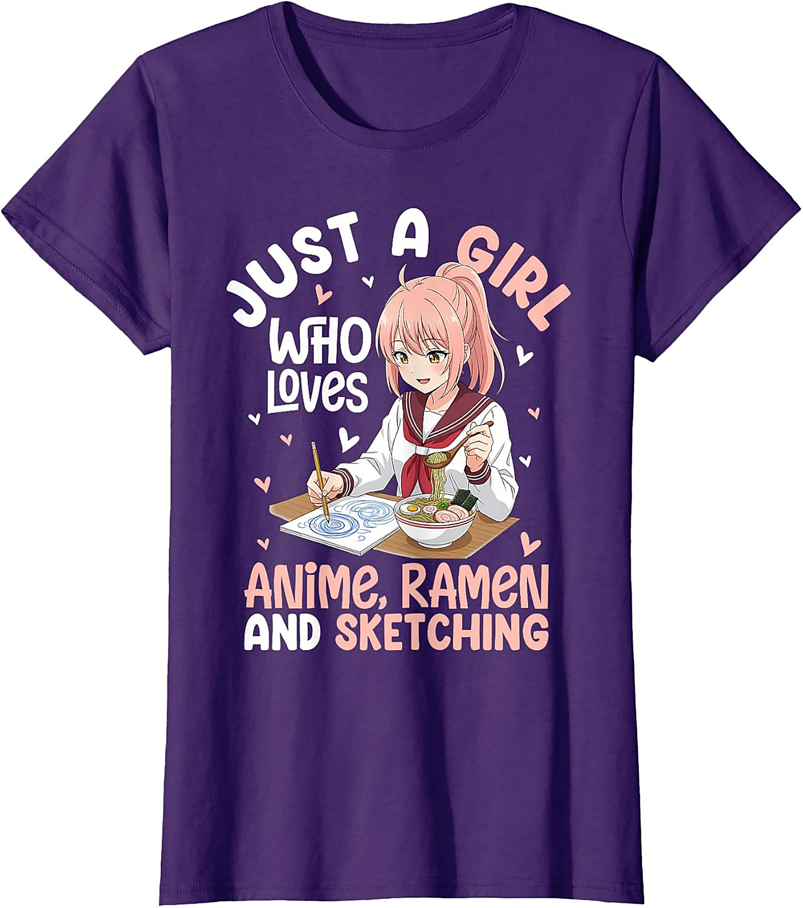 Anime Ramen Sketching Graphic Tee | Funny Otaku Shirt Gift