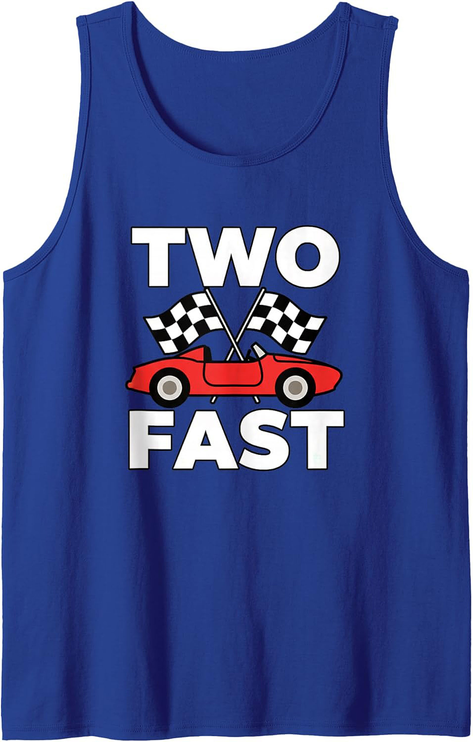 TWO FAST 2nd Birthday Racing Tank Top Race Car Gift