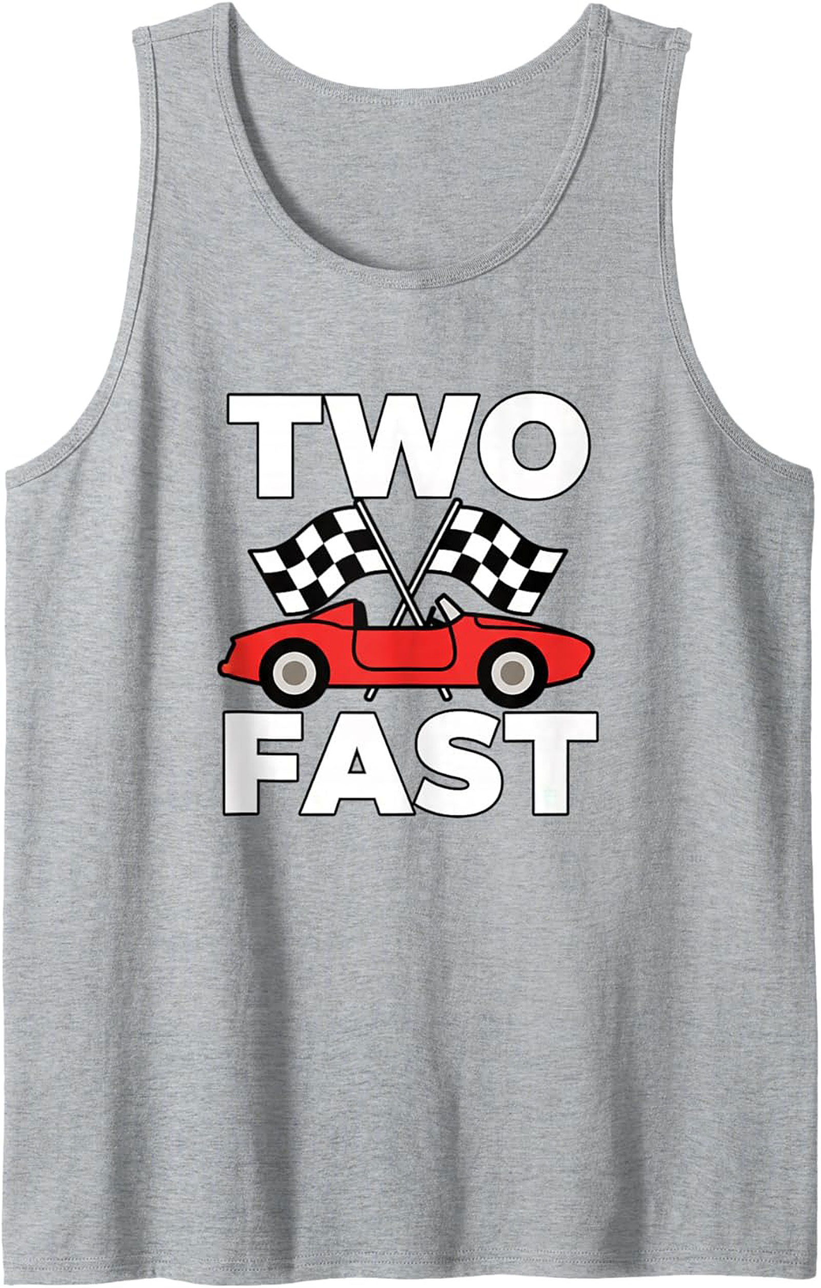 TWO FAST 2nd Birthday Racing Tank Top Race Car Gift
