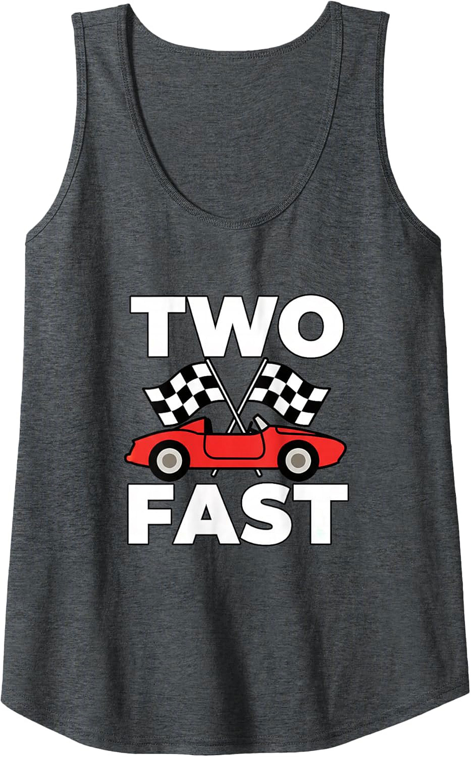 TWO FAST 2nd Birthday Racing Tank Top Race Car Gift