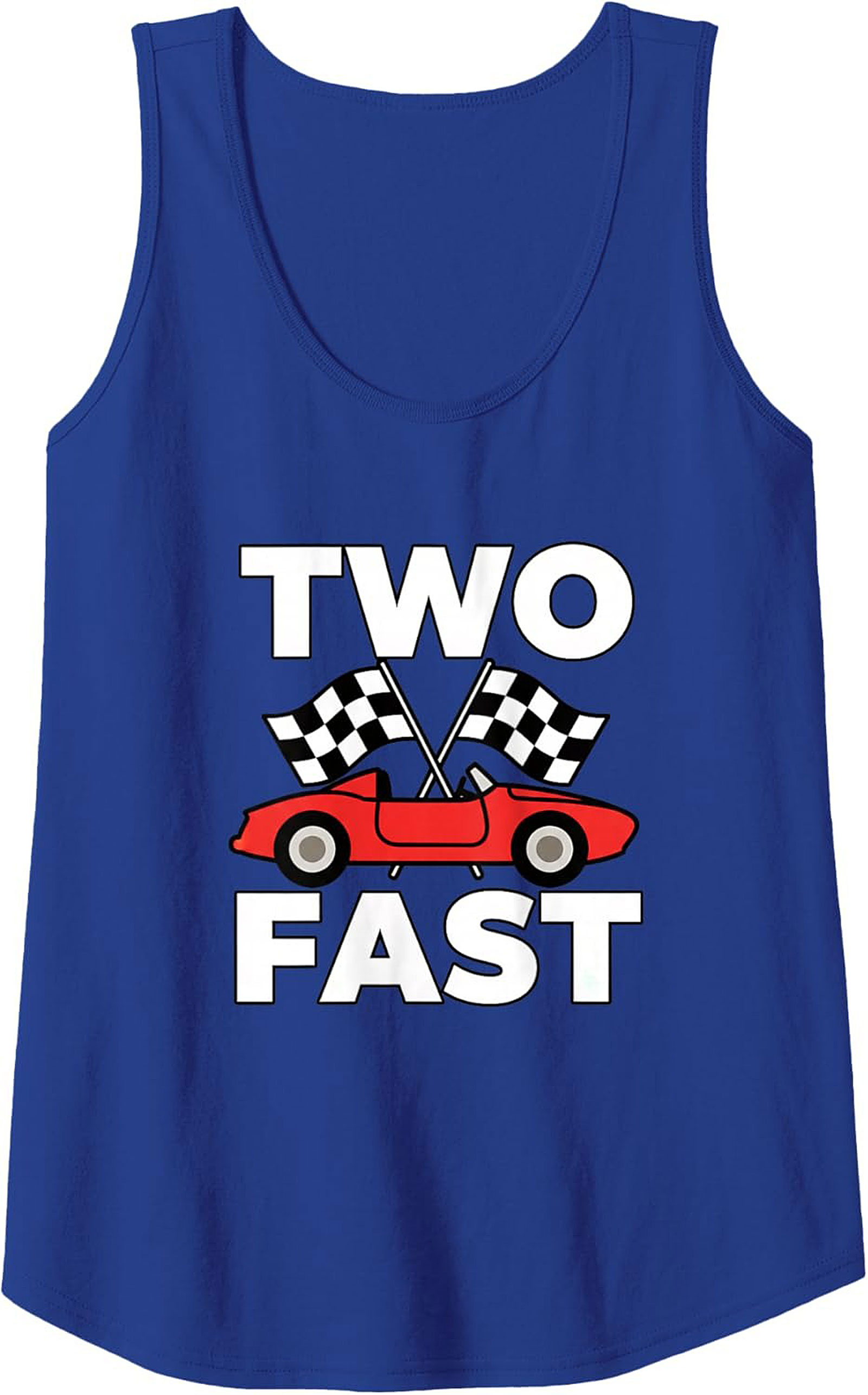 TWO FAST 2nd Birthday Racing Tank Top Race Car Gift