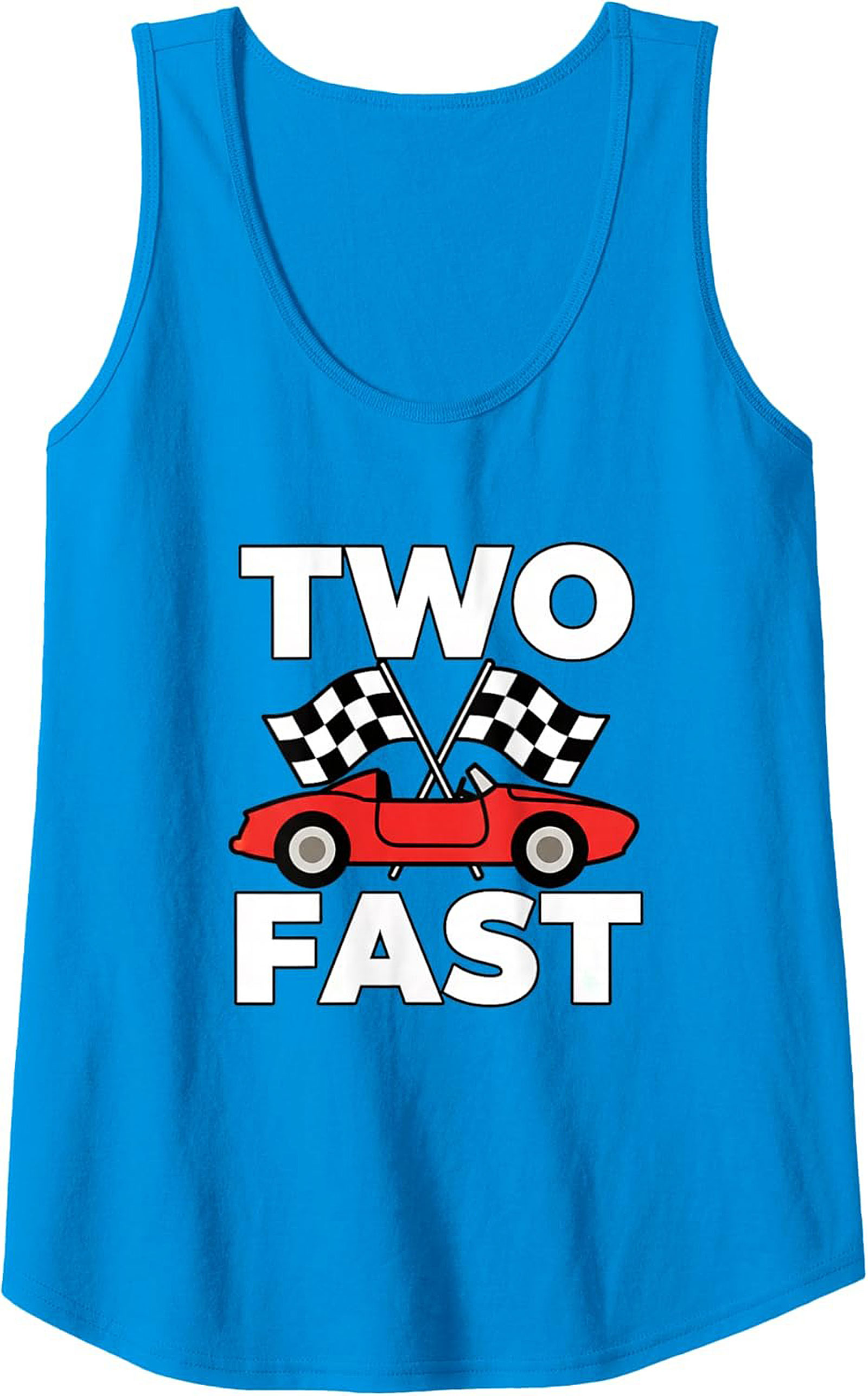 TWO FAST 2nd Birthday Racing Tank Top Race Car Gift