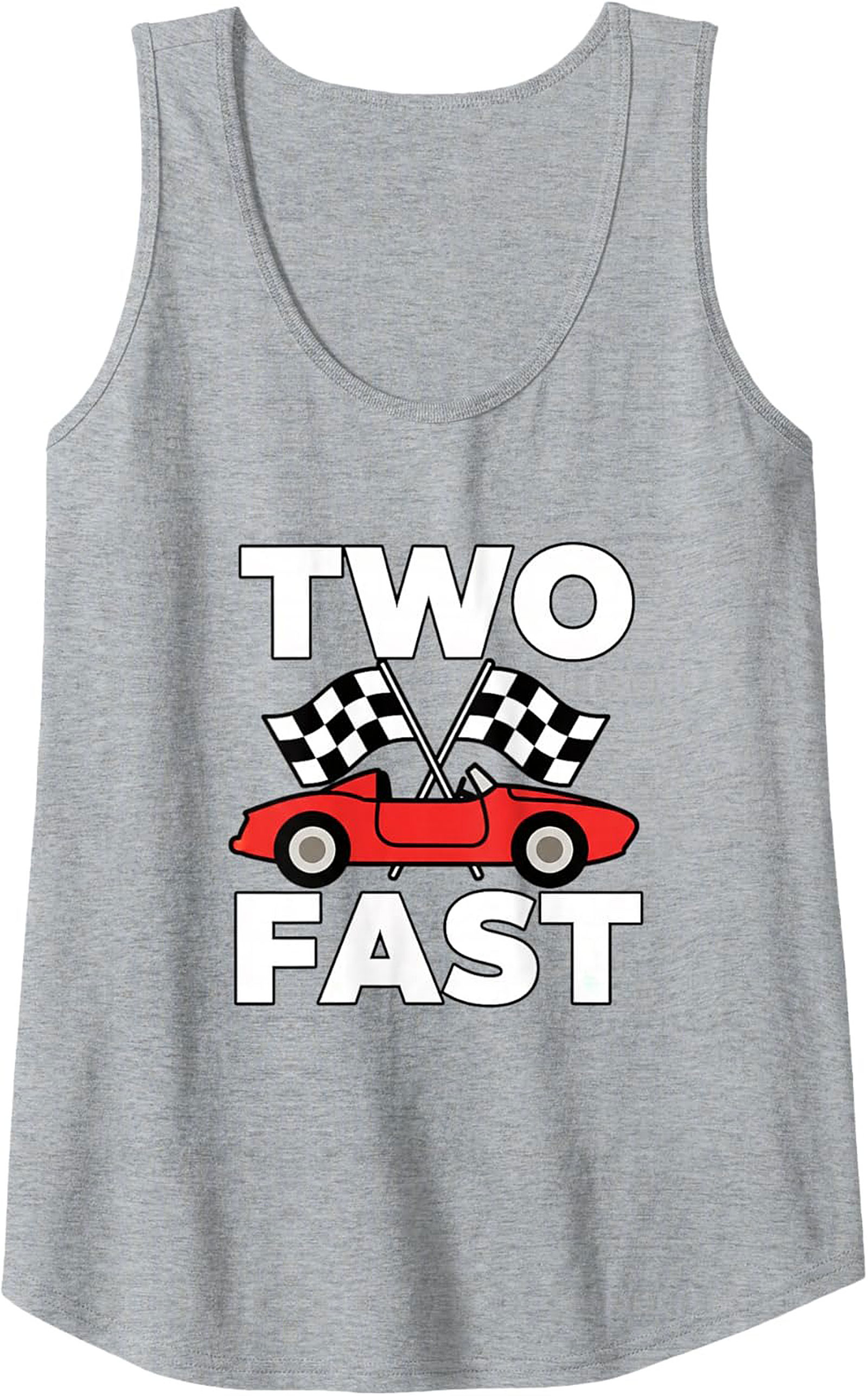 TWO FAST 2nd Birthday Racing Tank Top Race Car Gift
